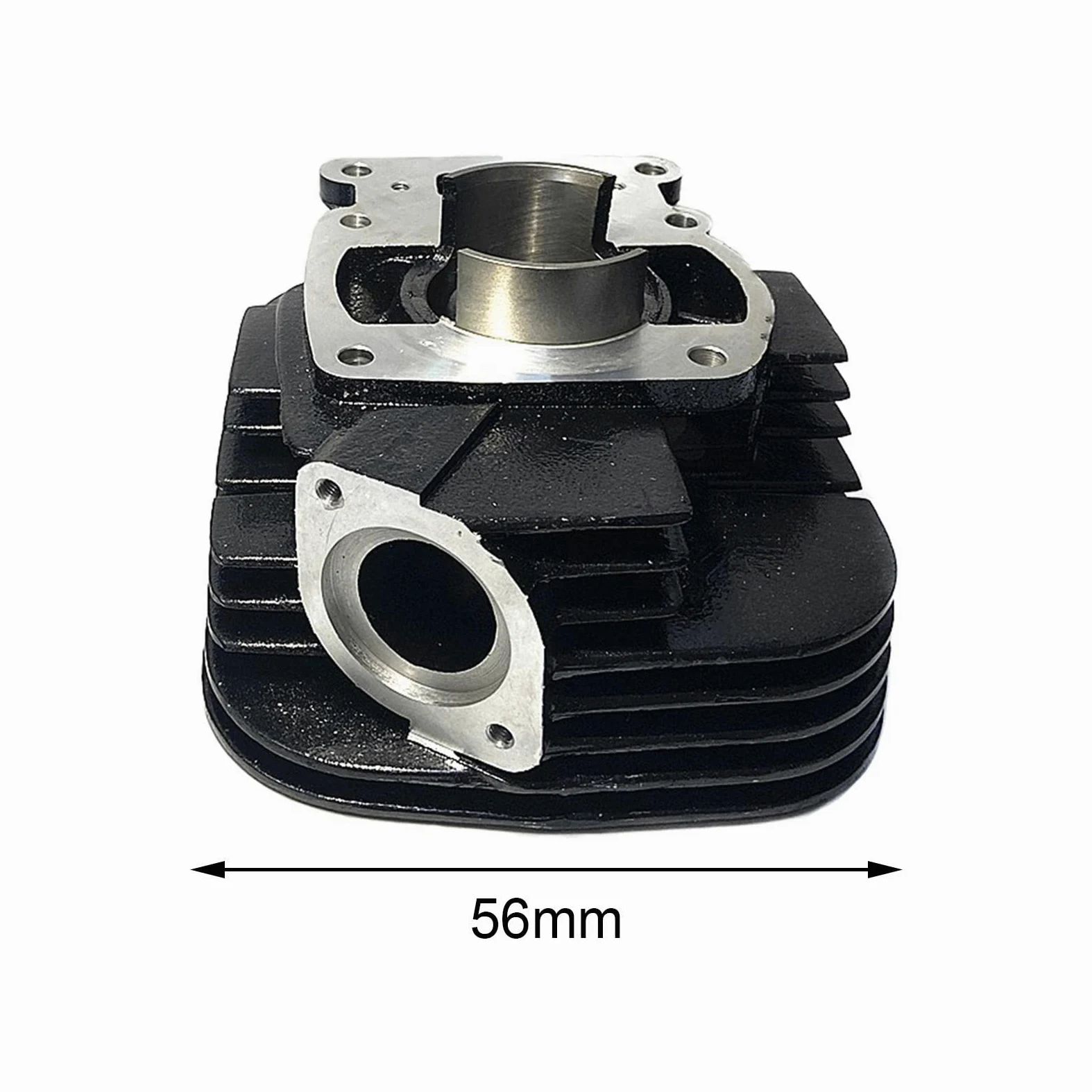 Milageto Kit Cilindro Pistón para TS125 Dos Aros Pistón Juego Juntas Pasador Aleación de Aluminio Componentes Motor Recambio Directo Adecuado para
