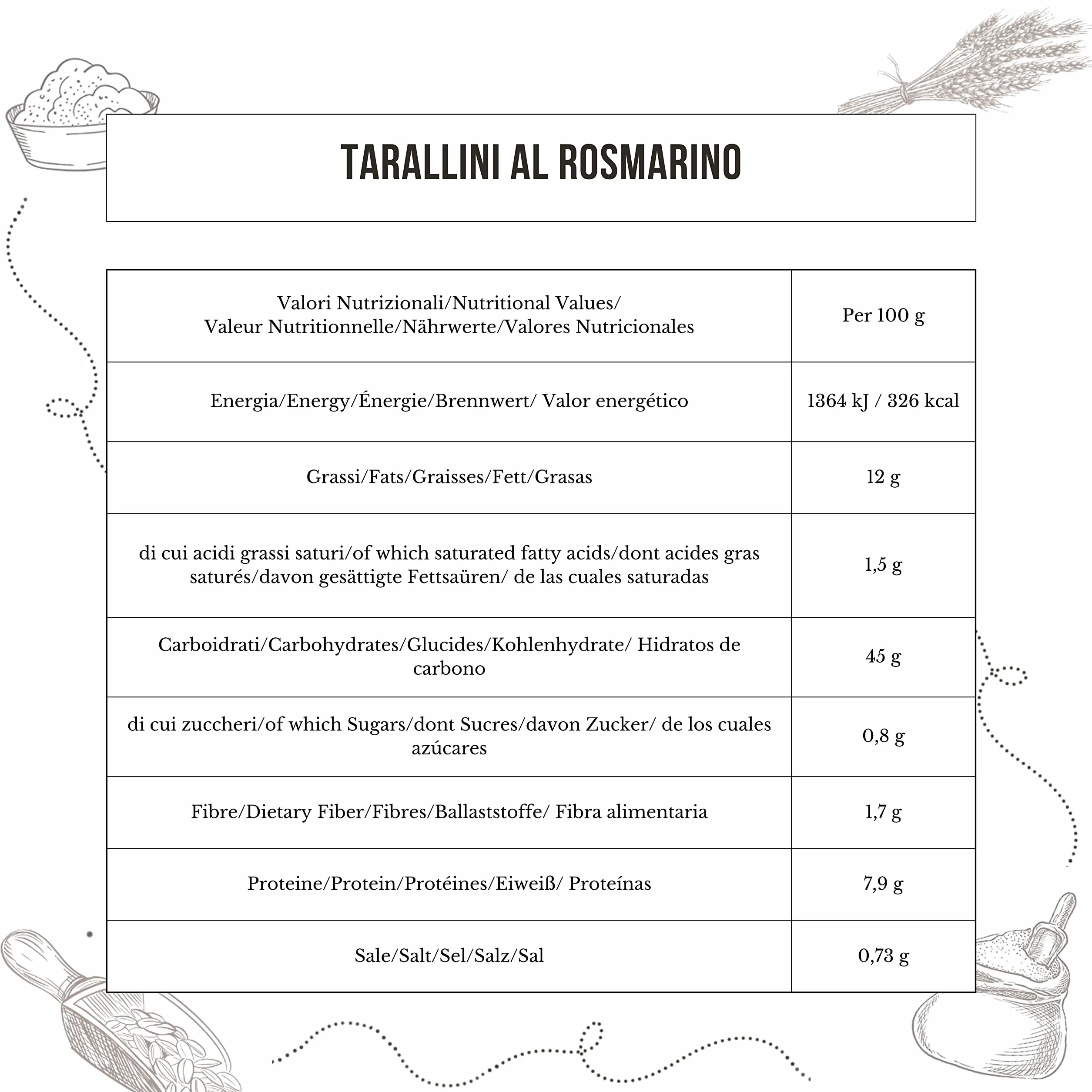 Tarallini de Apulia con Romero 5 x 230g