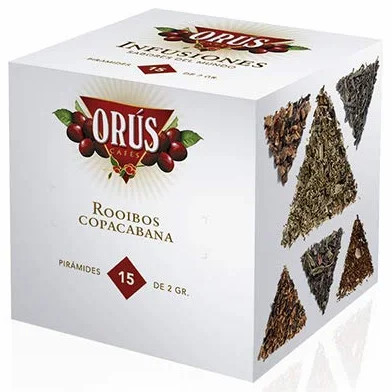 Cafés Orús Rooibos Copacabana Té antioxidante antialérgico para problemas de piel