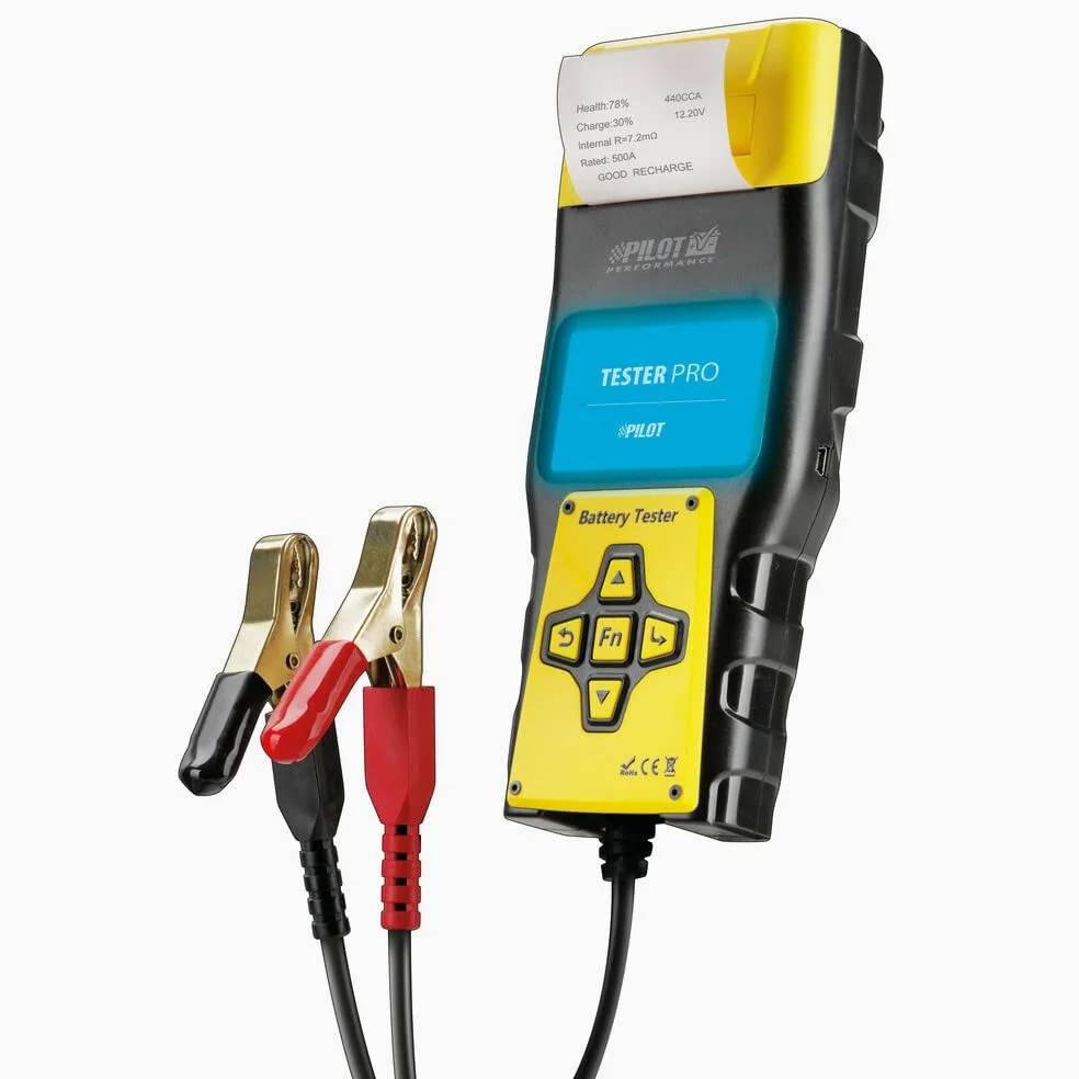 Pilot 70267 Tester-PRO, comprobador de baterías profesional con impresora térmica integrada