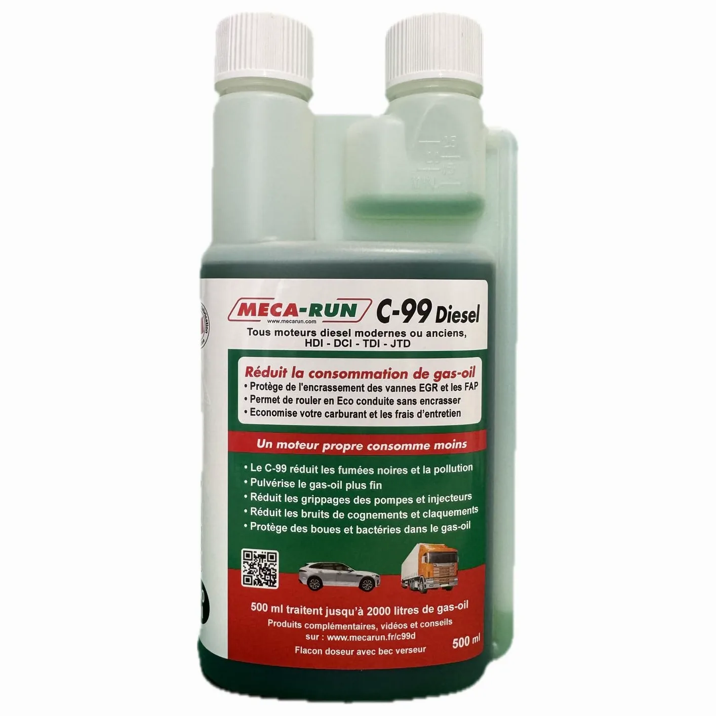 Meca-Run C99, Aditivo Diesel, 500 ml