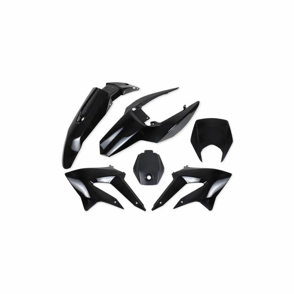 Teknix Derbi Senda - Carenado (6 Piezas), Color Negro
