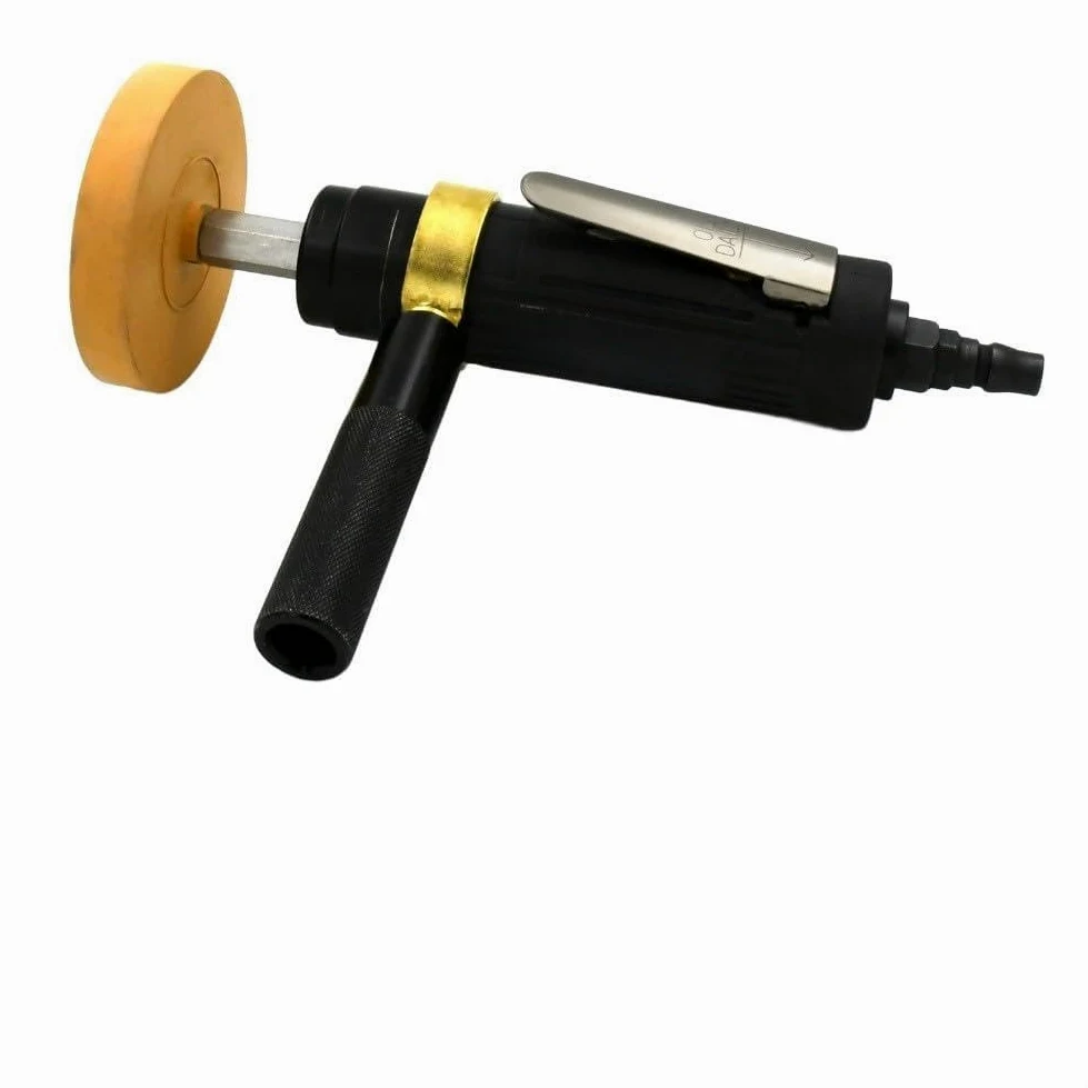 Kit de herramientas neumáticas para quitar pegamento con rueda de goma de goma de 4 pulgadas, adaptador de taladro de rosca de 5/16 a 24 para calcomanía de vinilo para extracción de cinta de rayas en