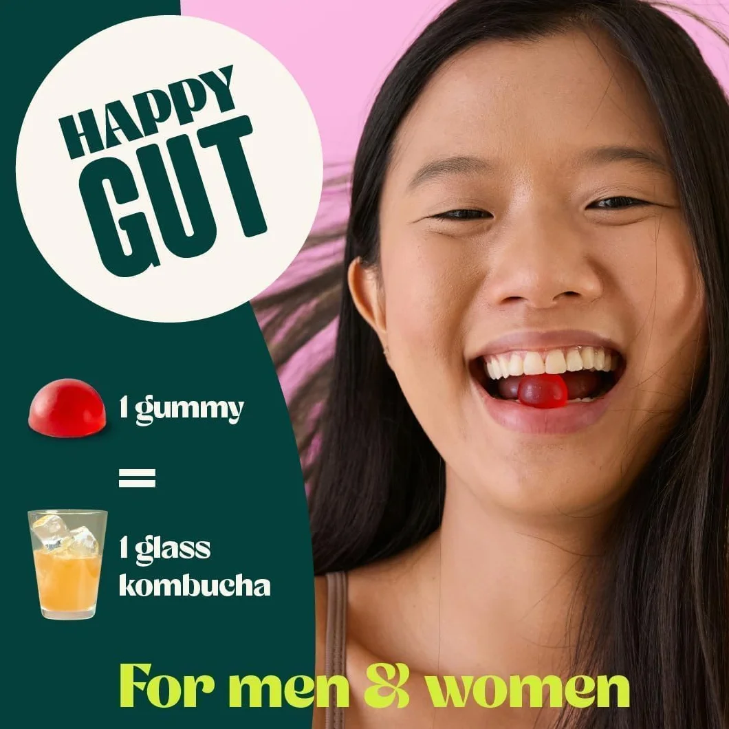 Probióticas de Kombucha con sabor a frutos rojos para salud intestinal
