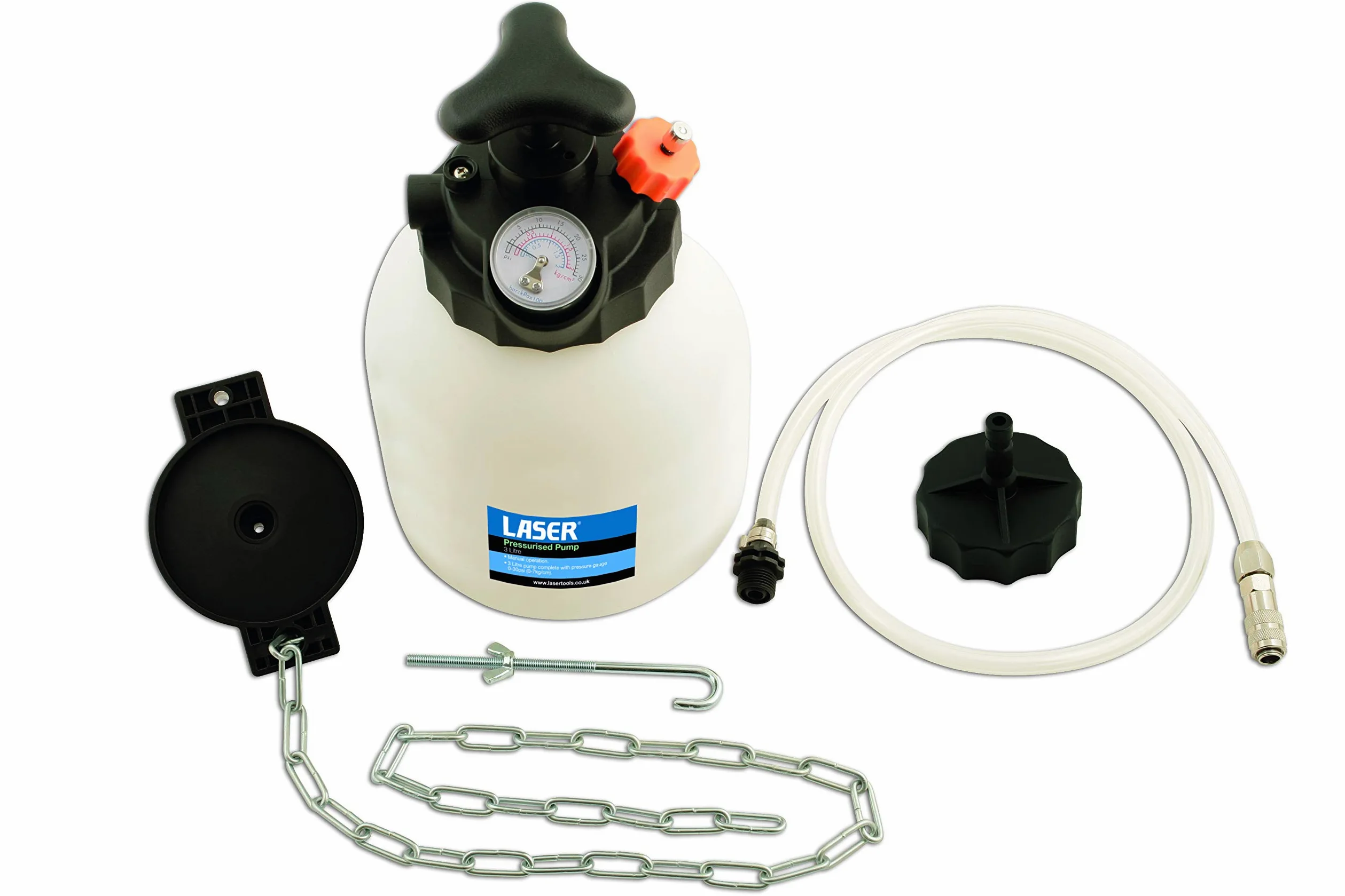 Laser 5642 Manual Brake Bleeder with Universal Adaptor