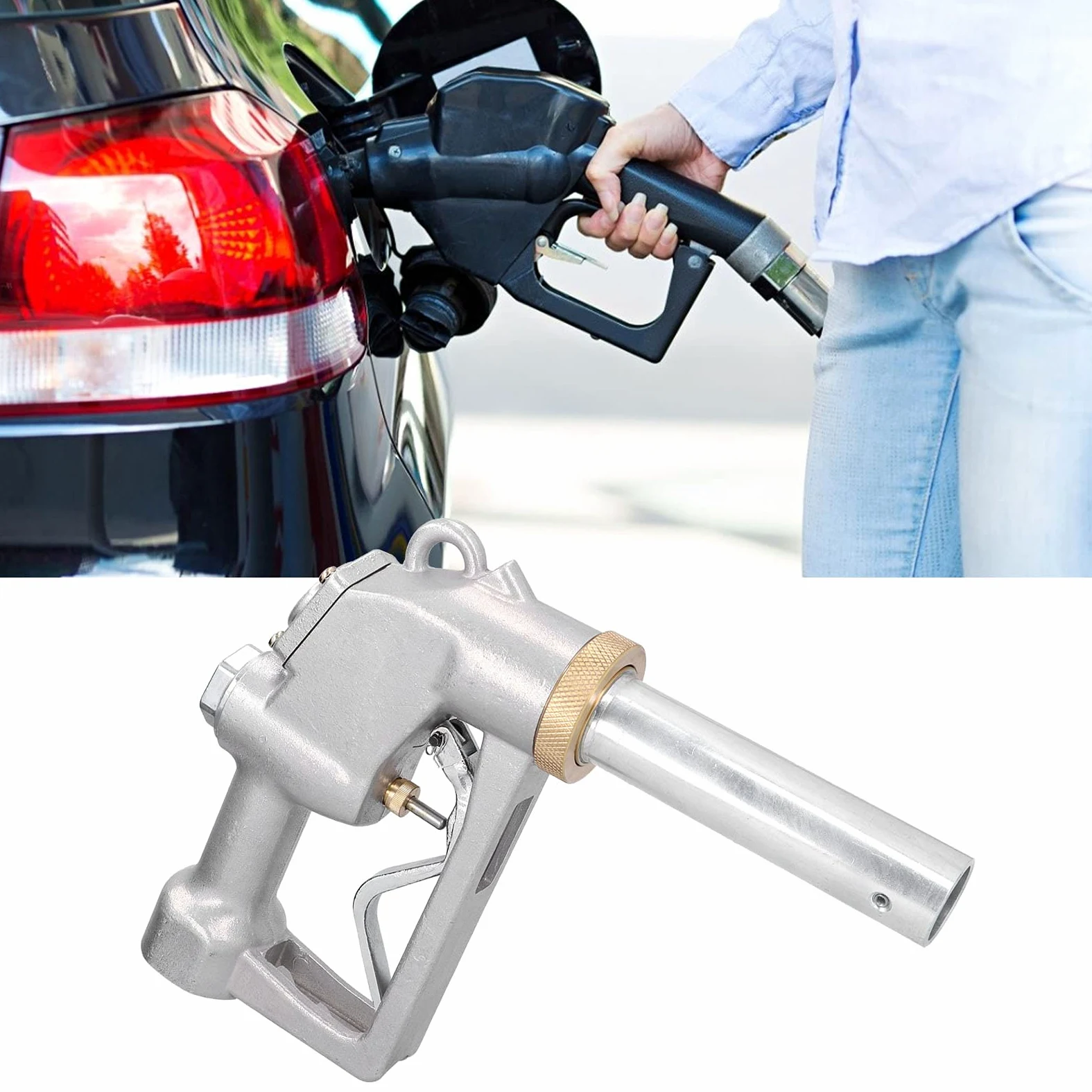 AMONIDA Boquilla de Llenado de Automática de 1,5 Pulgadas, 10GPM de para Vehículos de Recarga de Queroseno y Diésel