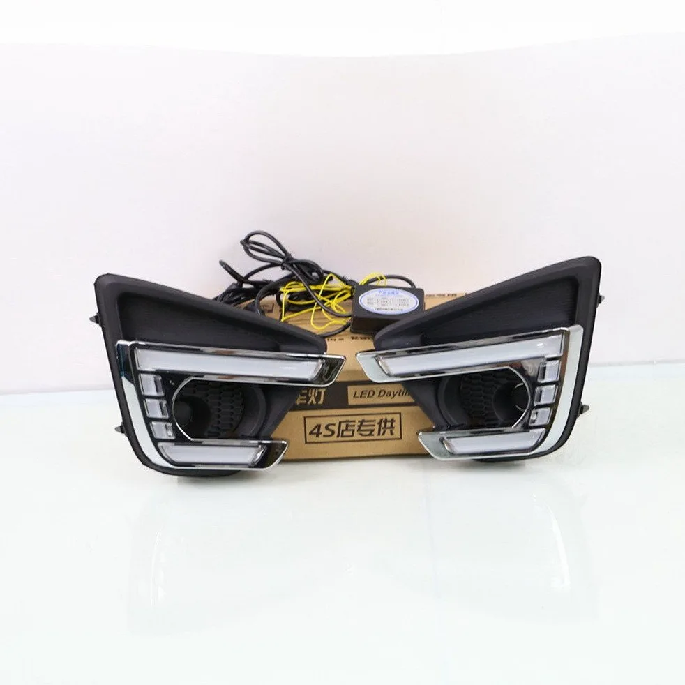 Luces diurnas LED DRL compatible for Mazda CX-5 2013 2014 2015 2016, DRL con señales de giro amarillas
