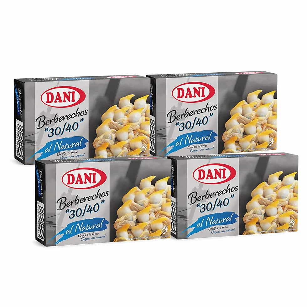 Dani Berberechos 30/40 al Natural Grandes Pack 4 x 111 gr