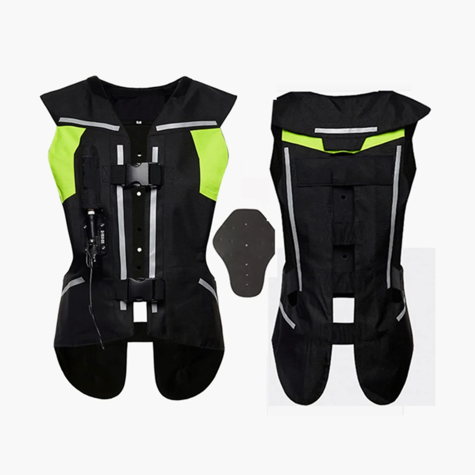 Alta Visibilidad, Chaleco De Airbag De La Motocicleta. Chaleco De Airbag Con Forro Trasero Desmontable Adecuado for Motocicletas Al Aire Libre, Bicicletas, Equitación, Etc.