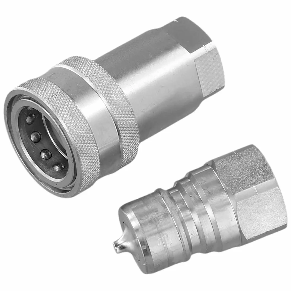 Conector rápido hidráulico de alta presión NPT1/2, serie ISO7241-A, acero al carbono, para maquinaria agrícola y equipos industriales