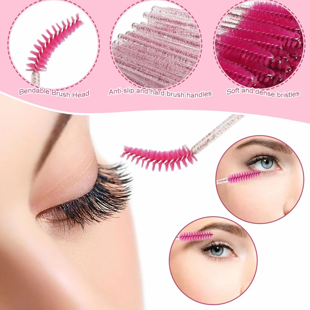Set de 50 Cepillos Desechables para Pestañas y Labios para Maquillaje