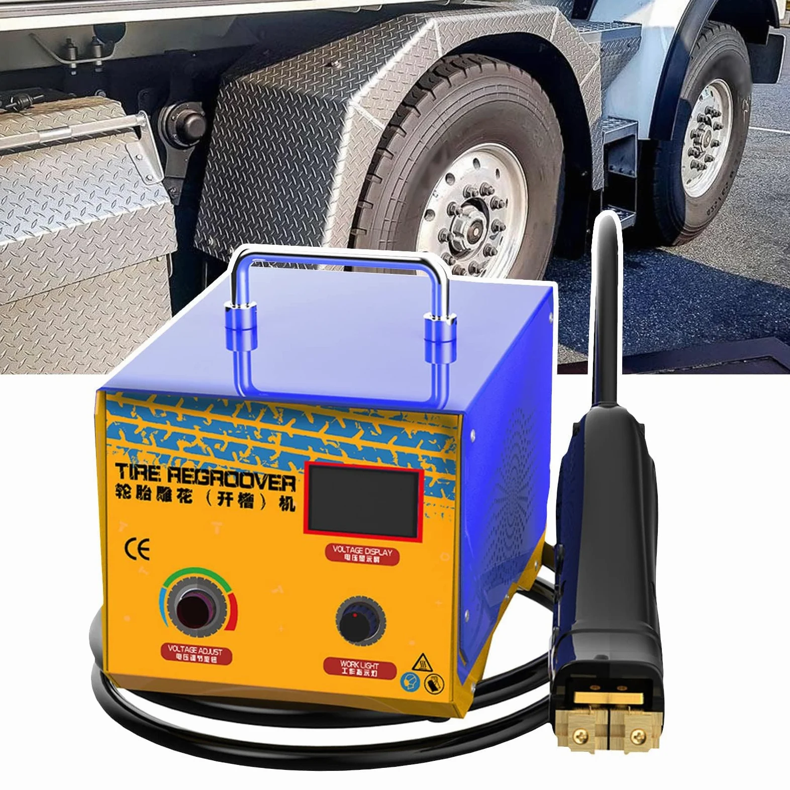 Kit de herramientas portátil de 1000 W para regroover y ranurado de neumáticos para camiones, coches, cuatrimotos, cable de 5 m, uso industrial