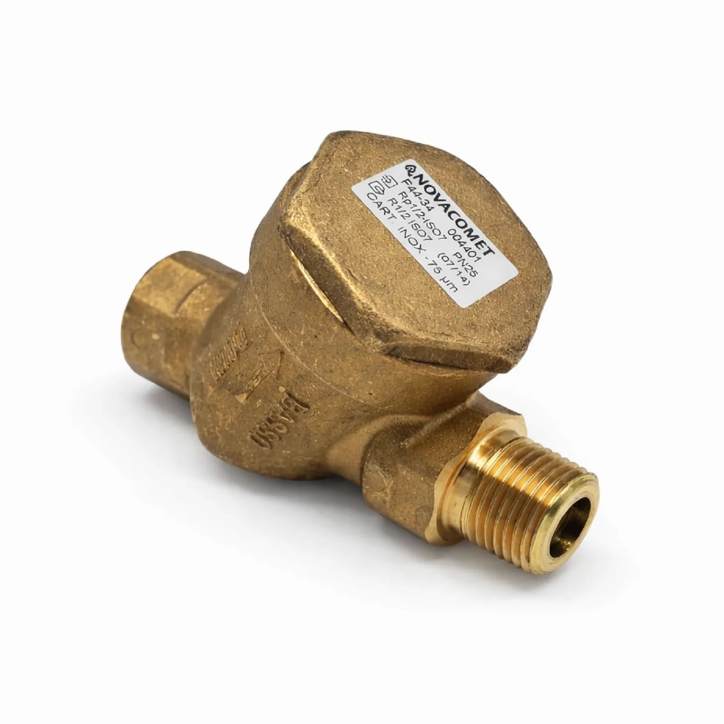 Filtro de cartucho de gas BSP de 1,27 cm, filtro de gas en línea de latón de 80 micras