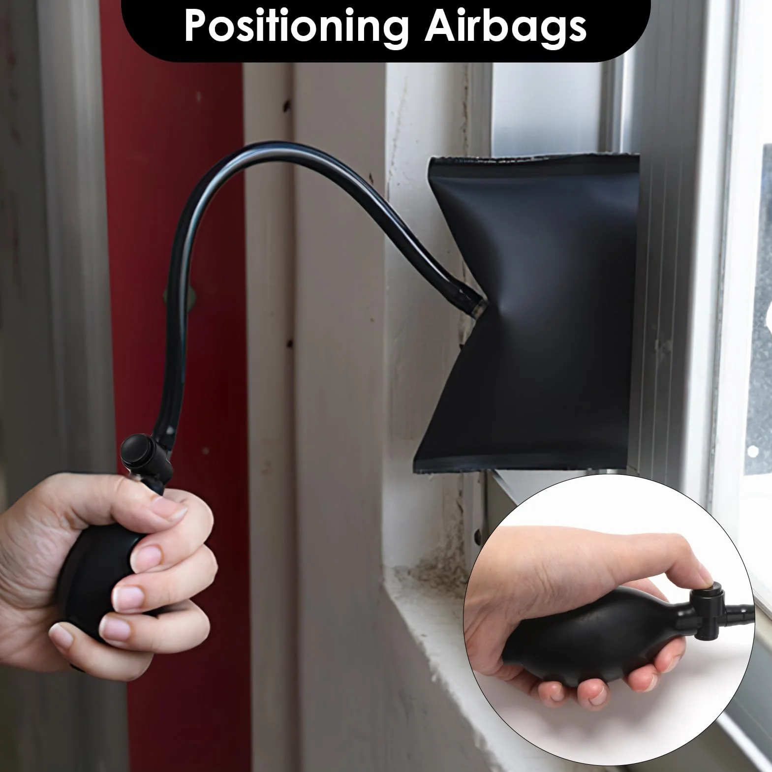 Cuña de Aire Hinchable Bomba 2Pcs, Air Pump Wedge, Ventanas y Reparación de Automóviles, Capacidad de Carga de 200 KG, Herramienta de Elevación y Alineación para Instalación de Puertas