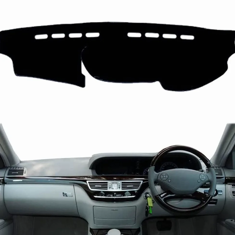Alfombrilla Protectora para el salpicadero del Mercedes Benz Clase S S300 S320 S400 S500 S600 W221 2006-2013,Almohadilla Protectora a Prueba de luz para el Panel de Instrumentos Central