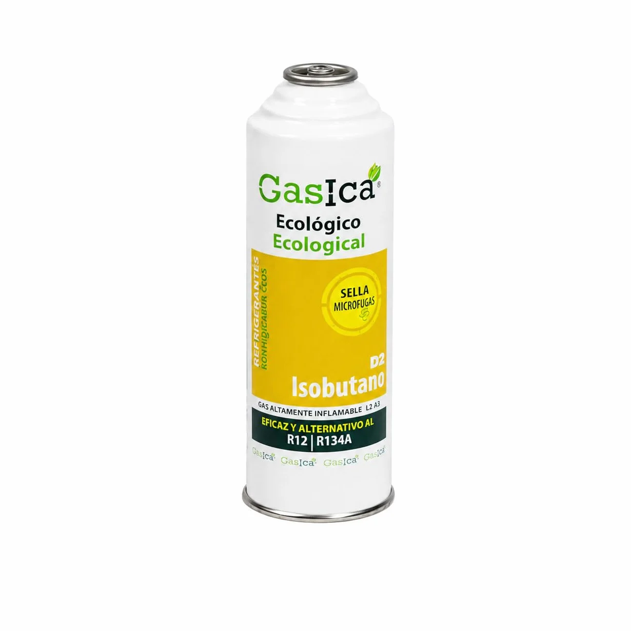 Gasica D2 Gas Refrigerante Orgánico Ecológico 226g Sustituto R12 R134A
