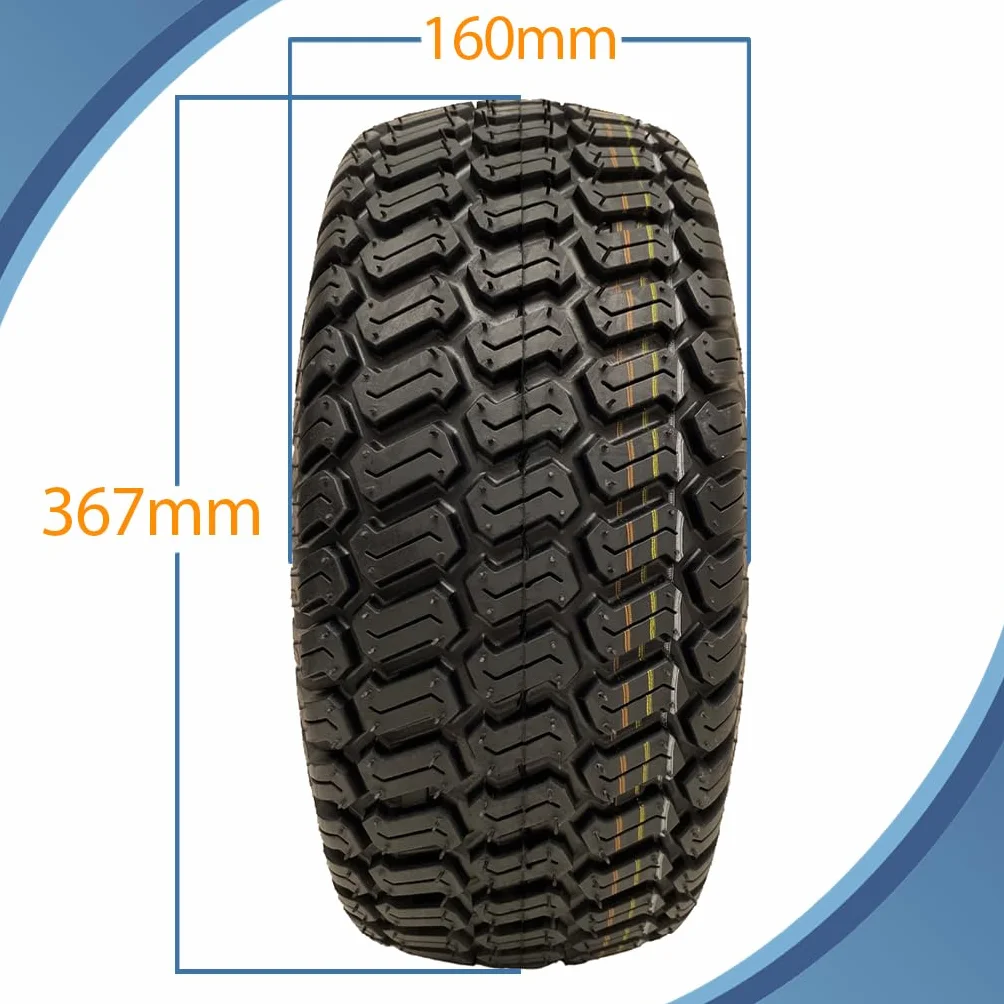 Rueda para cortacésped de 15 x 6.00-6, cubo de 65 mm, neumático P332 de 4 capas en llanta de 20 mm
