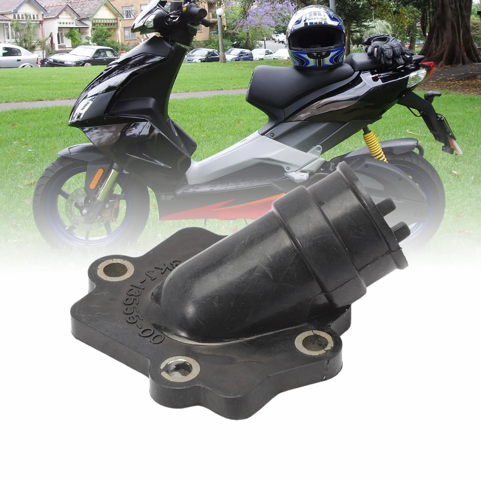 Bloque de membrana de repuesto + colector de aspiración + juntas Set para scooter Aerox Nitro Aprilia SR50, material de goma