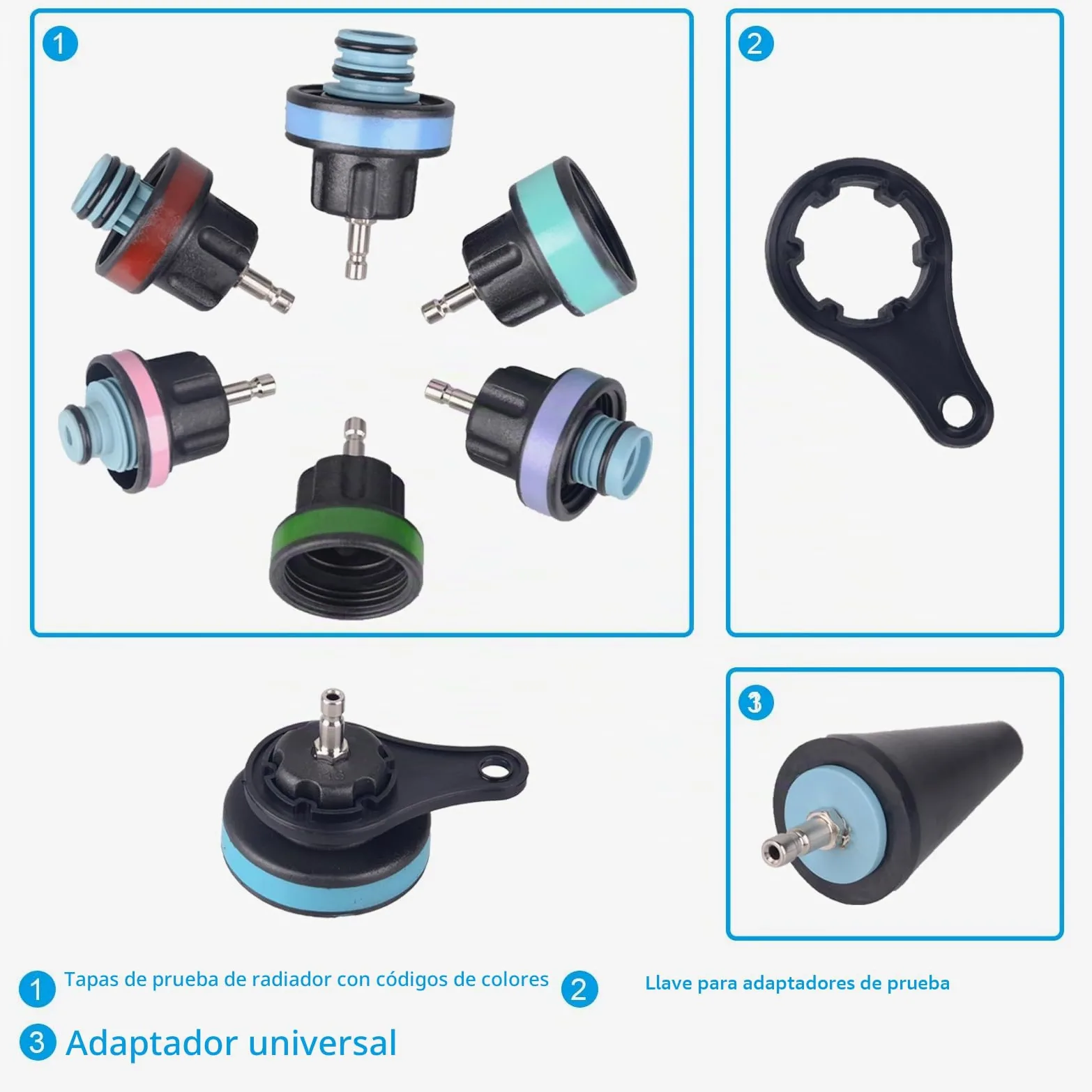 DAYUAN 28pcs probador de presión Universal del radiador y Sistema de enfriamiento del Tipo del vacío