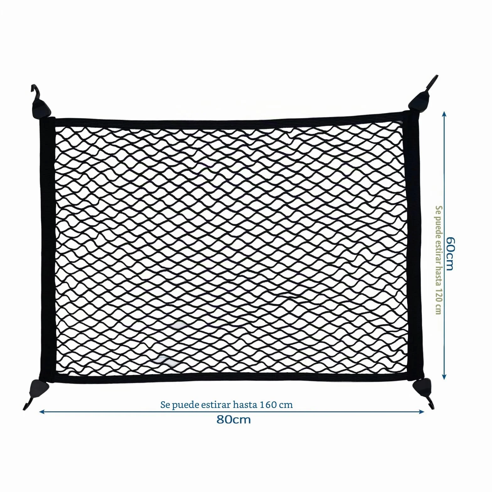 Fousenuk Red Grande para Maletero de Coche, Separadora con 4 Ganchos 80×60cm Puede Extender a 160×120cm Almacenamiento Fija, para SUV, Van, Carro Automóviles, Universal