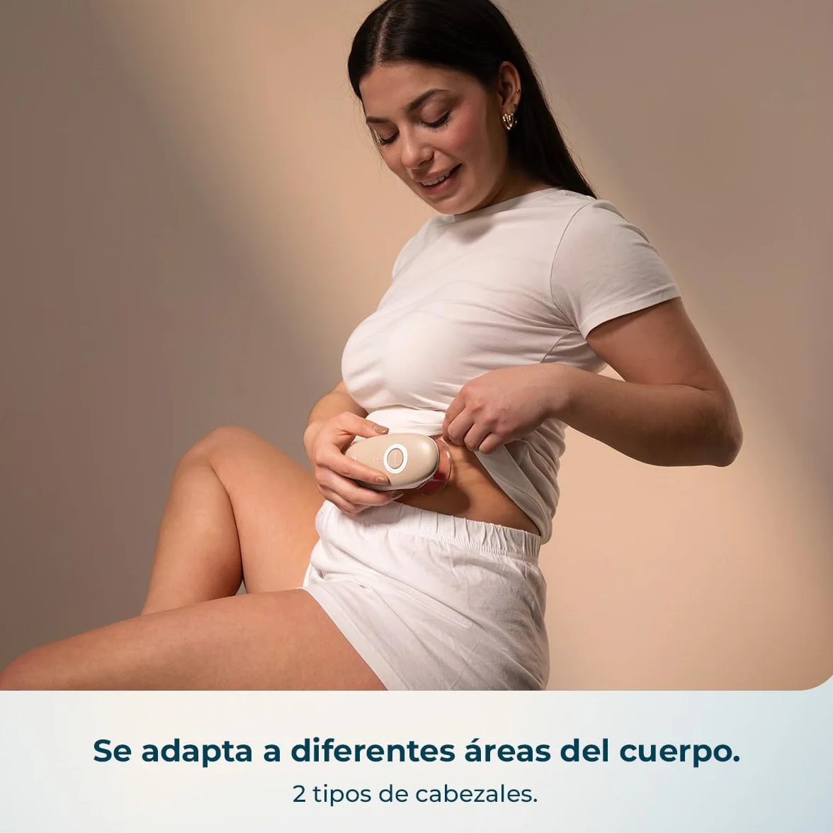 Cecotec Masajeador Corporal Anticelulítico SkinCare Push Up Suction EMS, Luz Roja, 2 Cabezales, 3 Intensidades, 60 min Autonomía