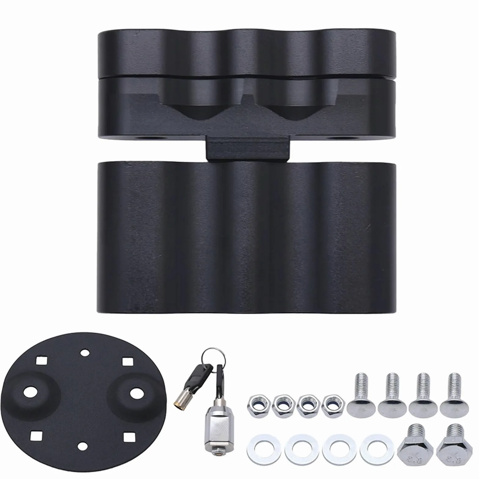 Bidón de plástico con grifo Kit de soporte para tanque de combustible con manija de bloqueo doble y soporte para bidón de gasolina portátil