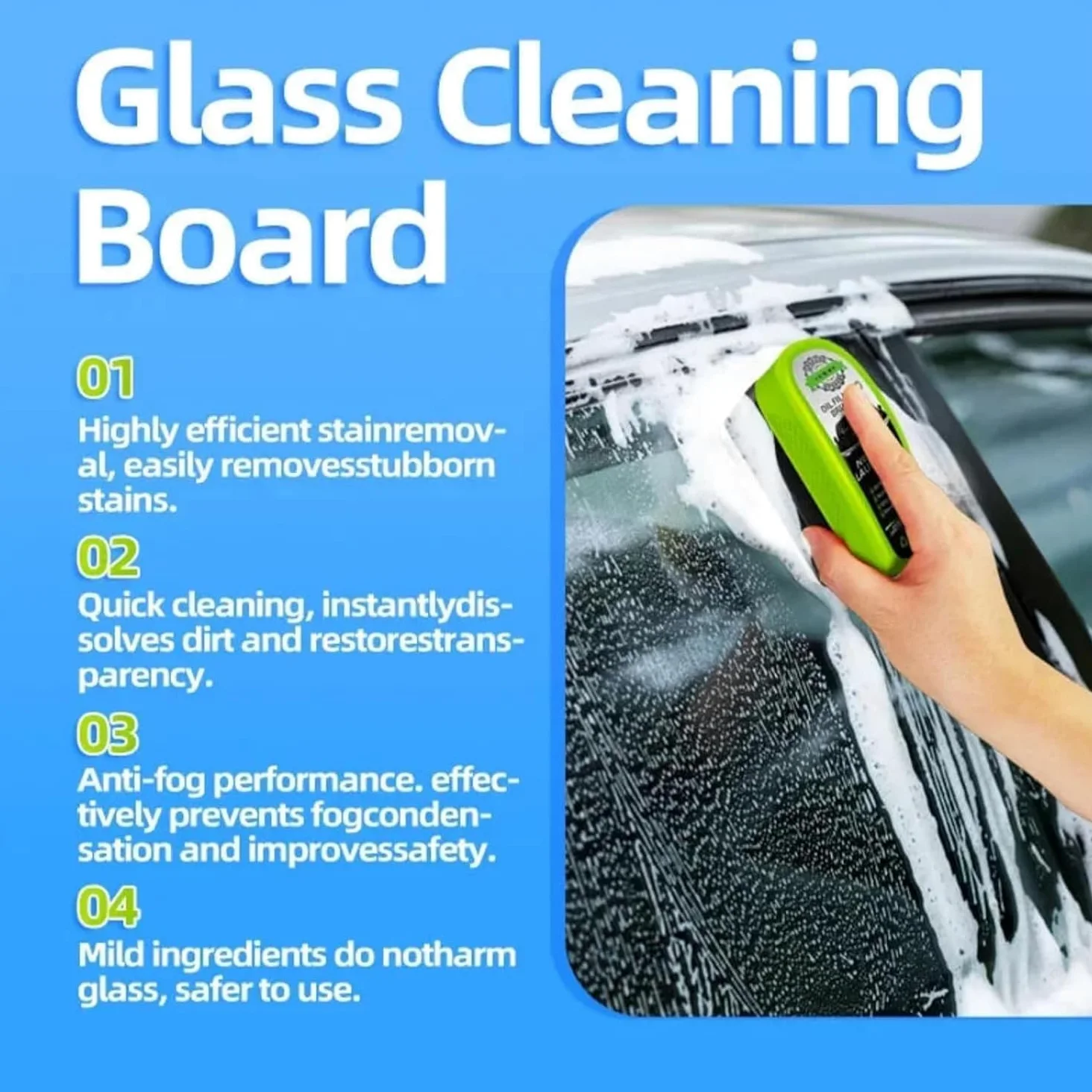 Clear Vision Gl170 Pro - Limpiador de cristales de coche, limpiador de película de aceite de vidrio, limpiador de parabrisas Gl170 Pro, cepillo de limpieza de película de aceite para parabrisas, para