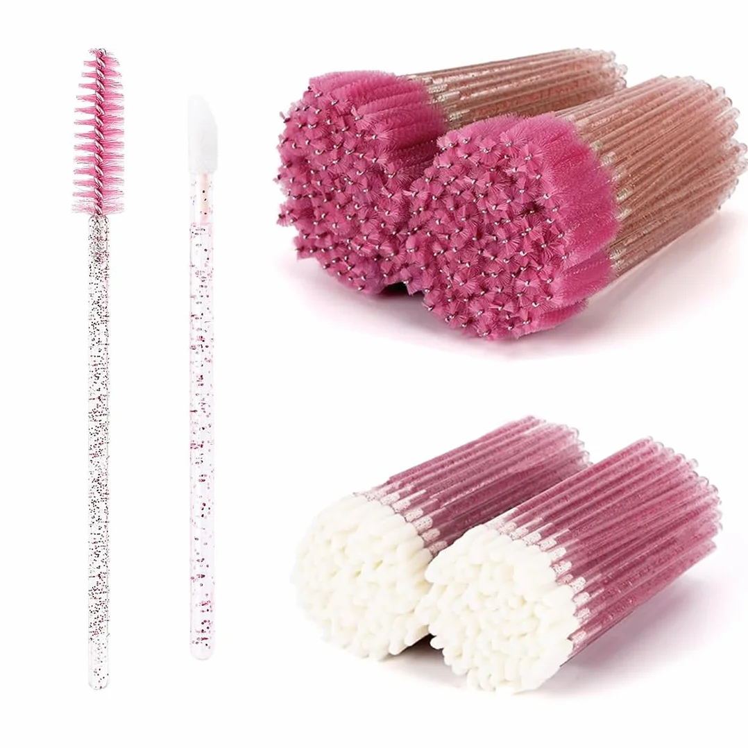Set de 50 Cepillos Desechables para Pestañas y Labios para Maquillaje