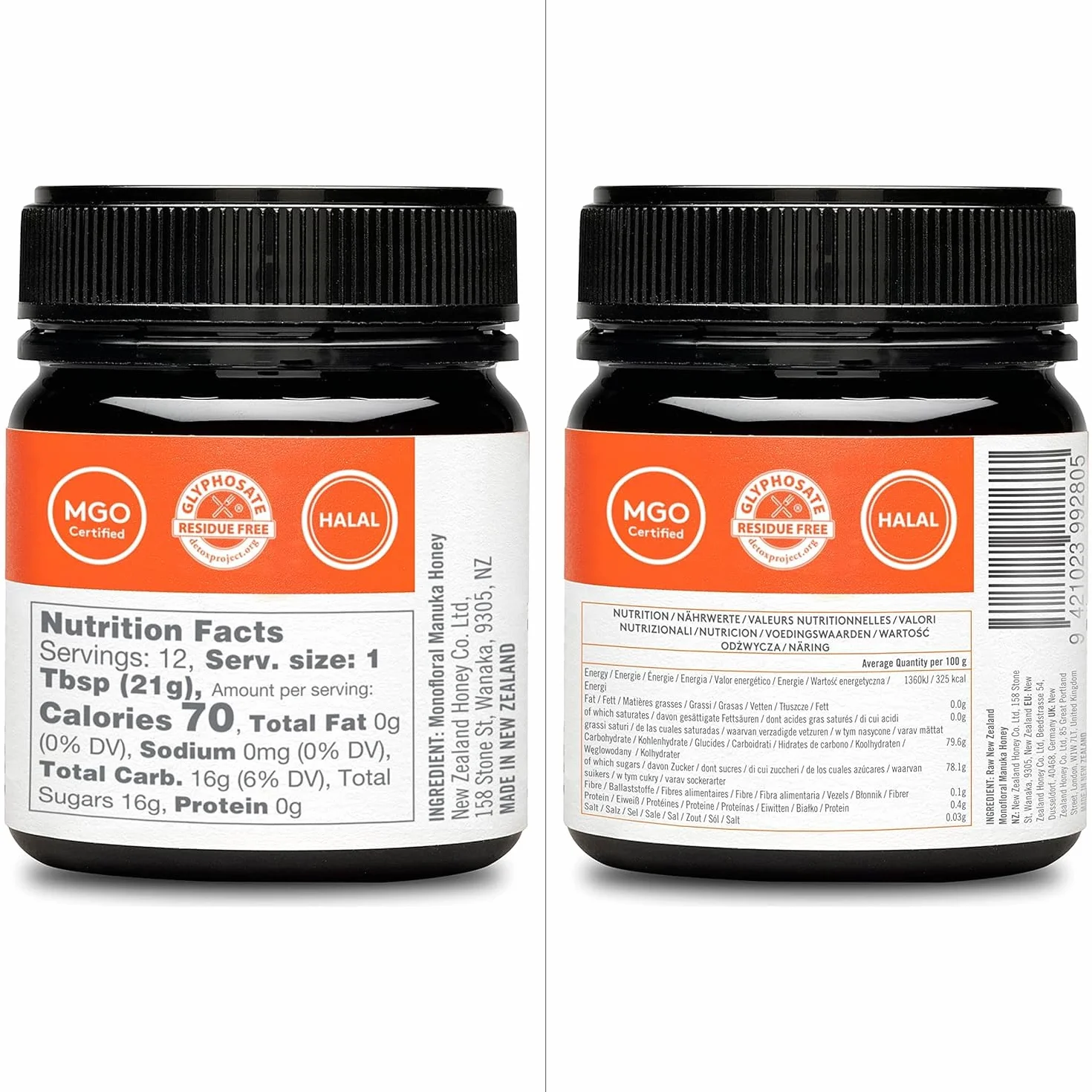 New Zealand Honey Co. Miel de Manuka MGO 263+ UMF 10+ 250g Tarro Cotidiano Miel Monofloral Certificada