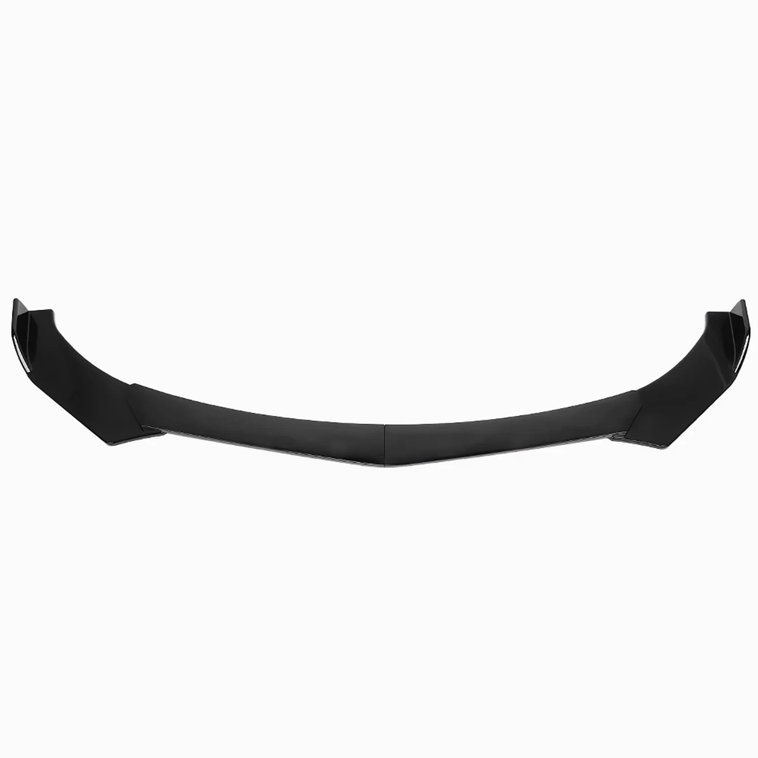 Labio Delantero Universal para Coche, Splitter de Parachoques Negro Brillante de 3 Piezas en ABS, para Deportivos y Uso Diario, Mejora la Estética y Aerodinámica