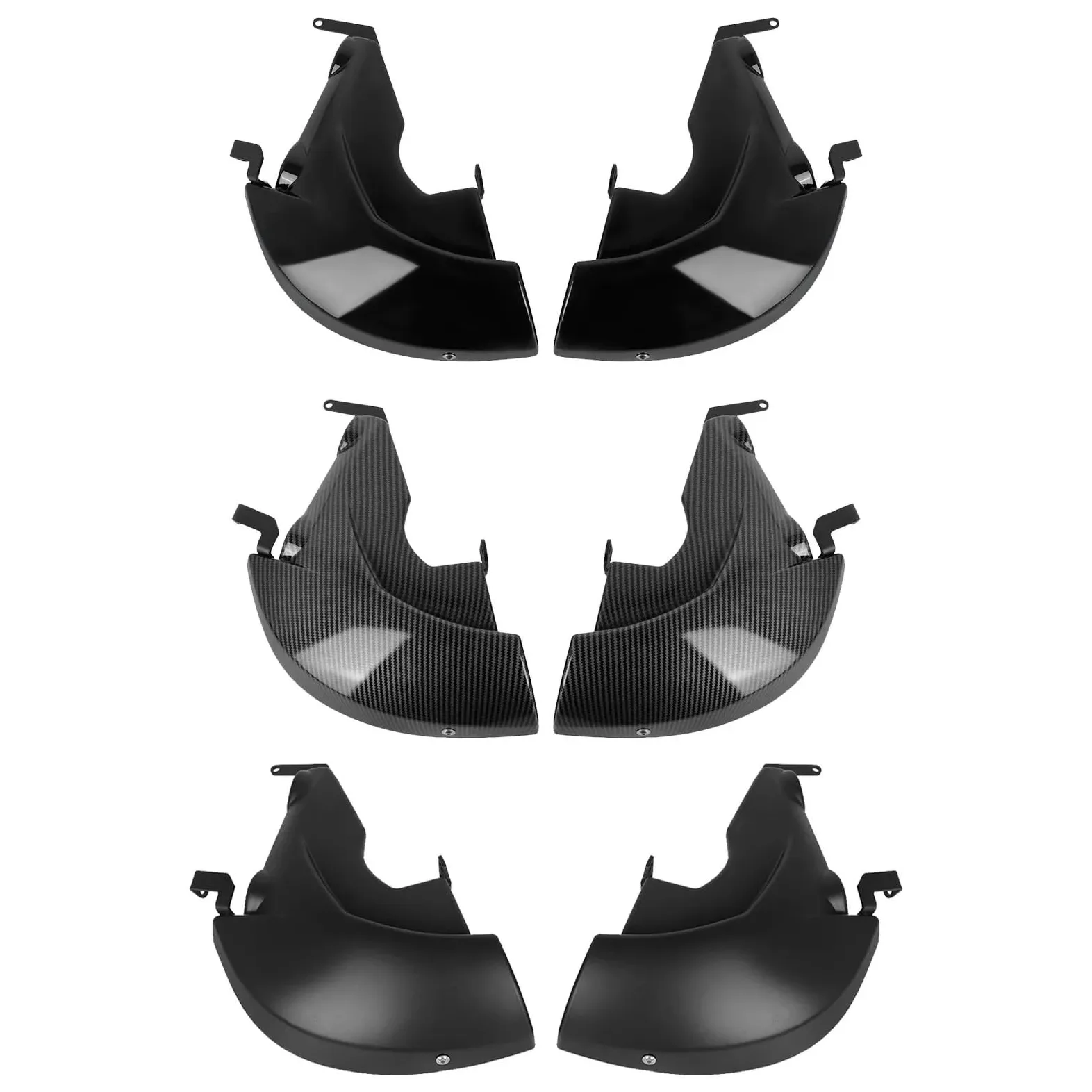 Compatible con kit conductos refrigeración pinza freno delantero | Enfoque el flujo de aire en las piezas del freno for reducir el calor durante el frenado continuo.(Black)