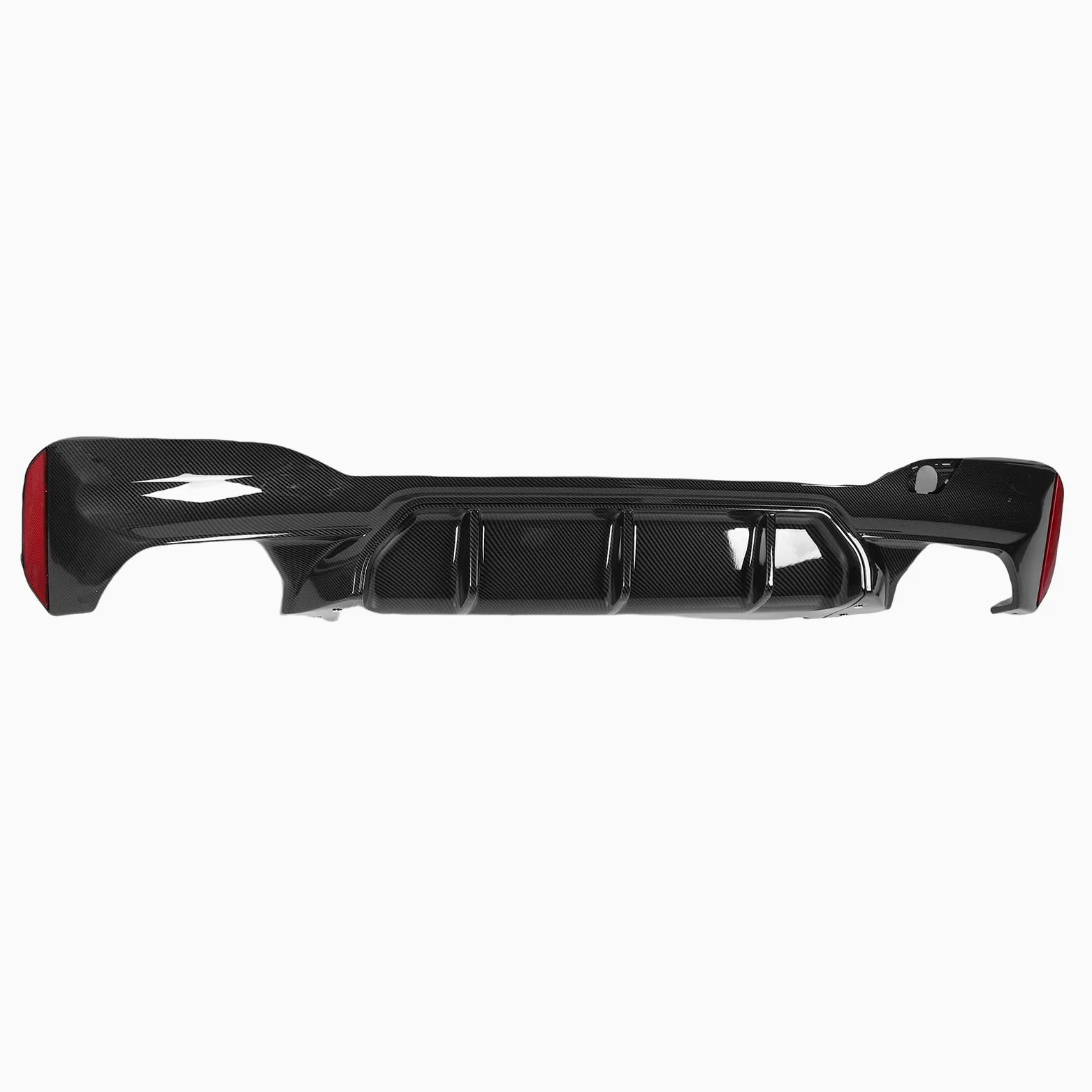 Generic Separador de Labio de Parachoques Trasero para M Competition, Difusor de Parachoques Trasero, Potente Protección Fuerte con Tapa de Gancho de Remolque para Coches (patrón de fibra de carbono)