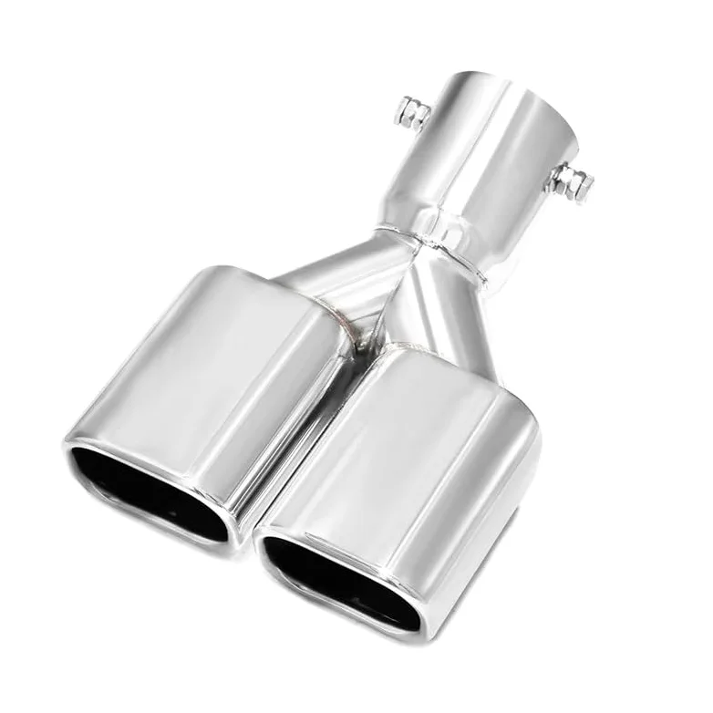 Tubo Escape Trasero Para 2024 Para Toyota Para Alphard 40 Series Doble Cabezal Cuadrado Tubo Escape Acero Inoxidable Silenciador Punta Coche Puntas Escape(304 Black)