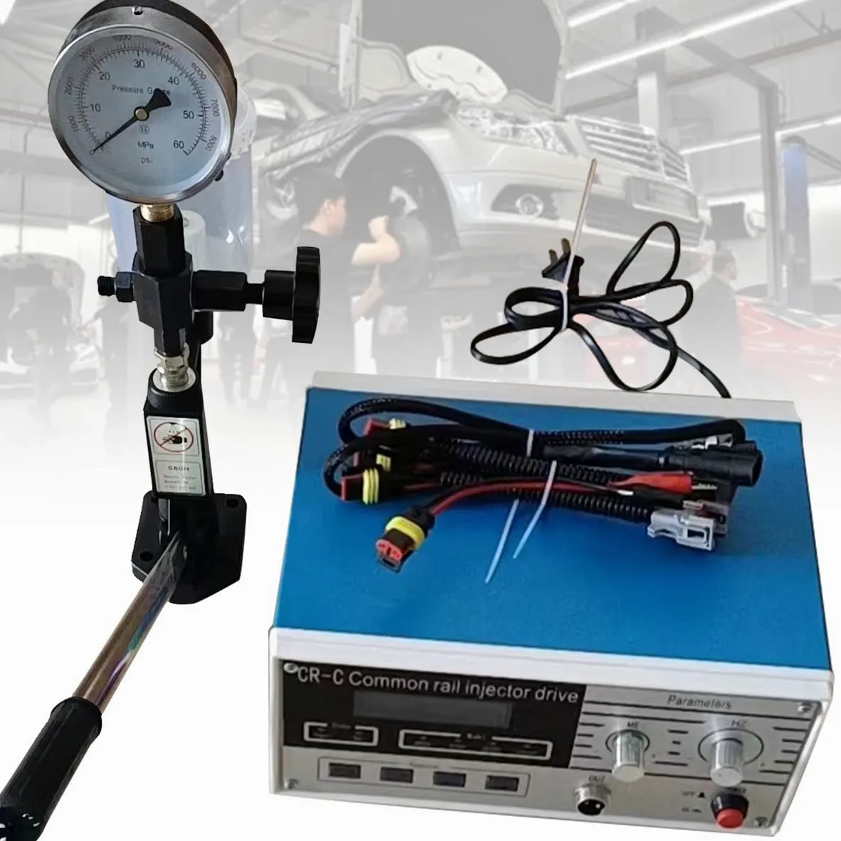 TAHALI Kit de compresión del probador de inyectores diésel, probador de inyectores Common Rail, Detector Multifuncional probador de inyectores electromagnéticos diésel