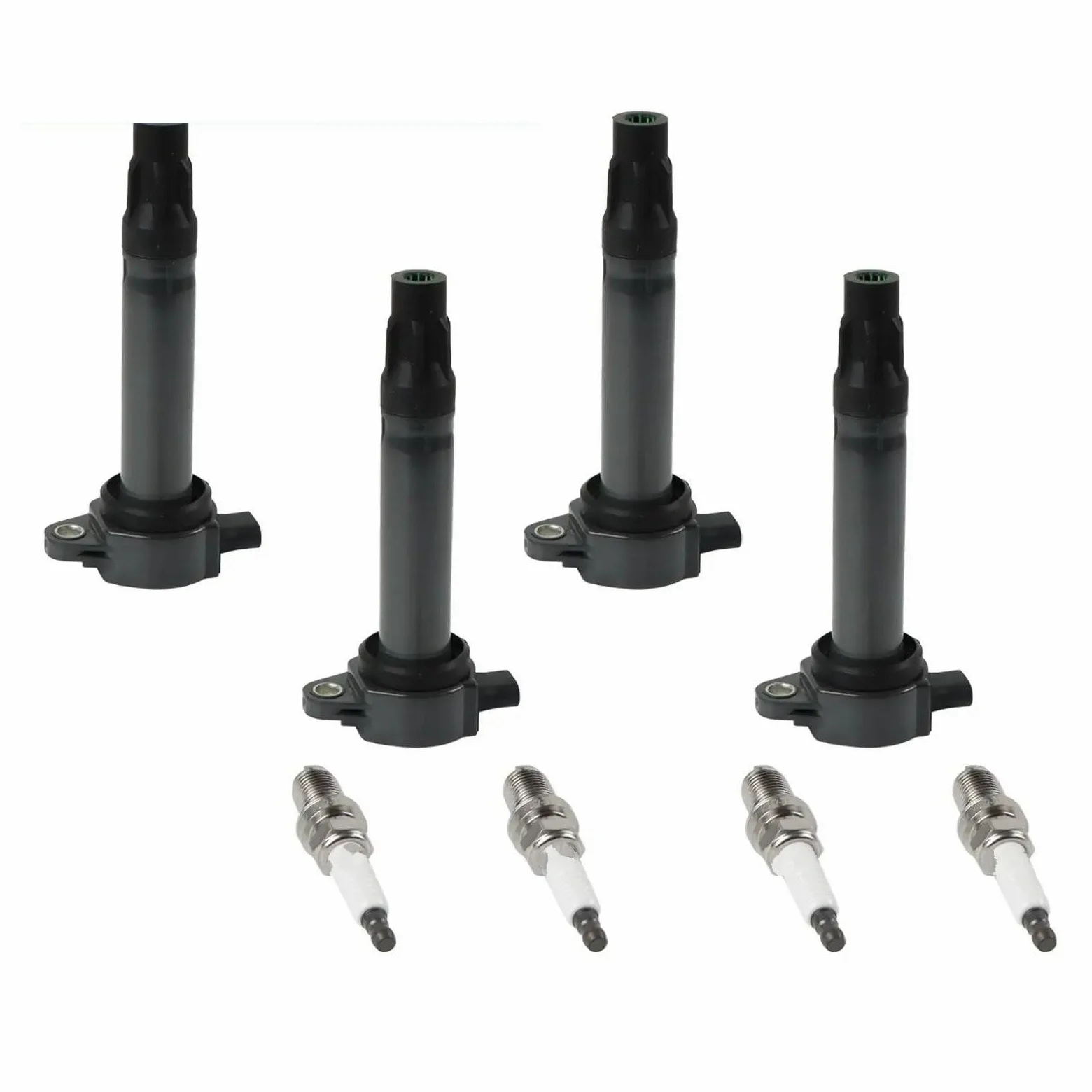 Paquete Bobina Encendido para Chrysler para Sebring L4 2.4L 2007-2010 Juego 4 Bobinas Encendido Bujías Iridio Bobina Encendido Estándar