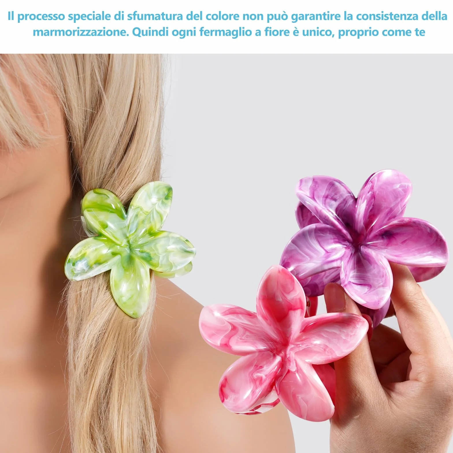 Pinzas Pelo Mujer Flor para Cabello Fino y Grueso, Accesorios Peinar