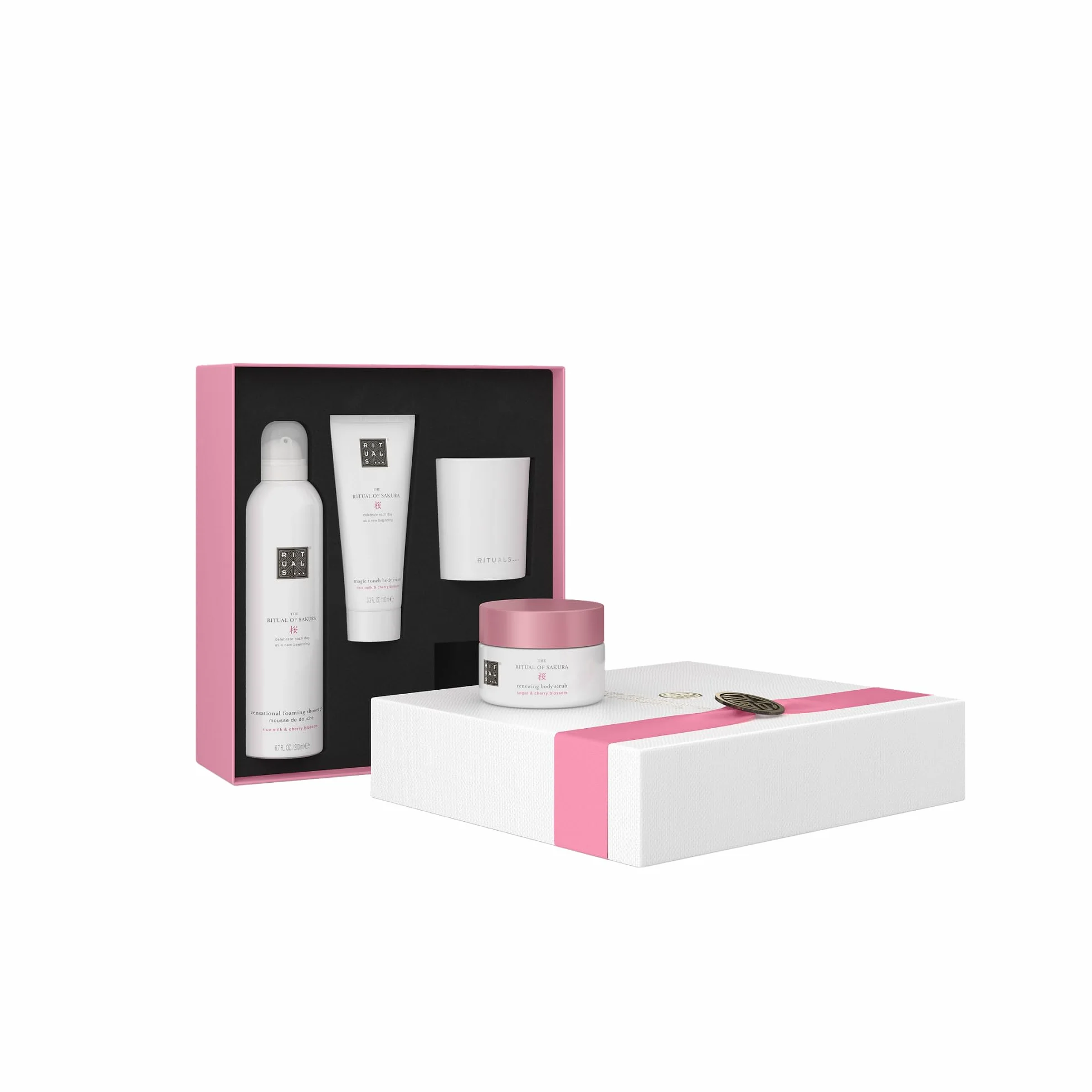 RITUALS Caja de regalo The Ritual of Sakura Medium Set de baño cuidado de la piel leche arroz flor cerezo