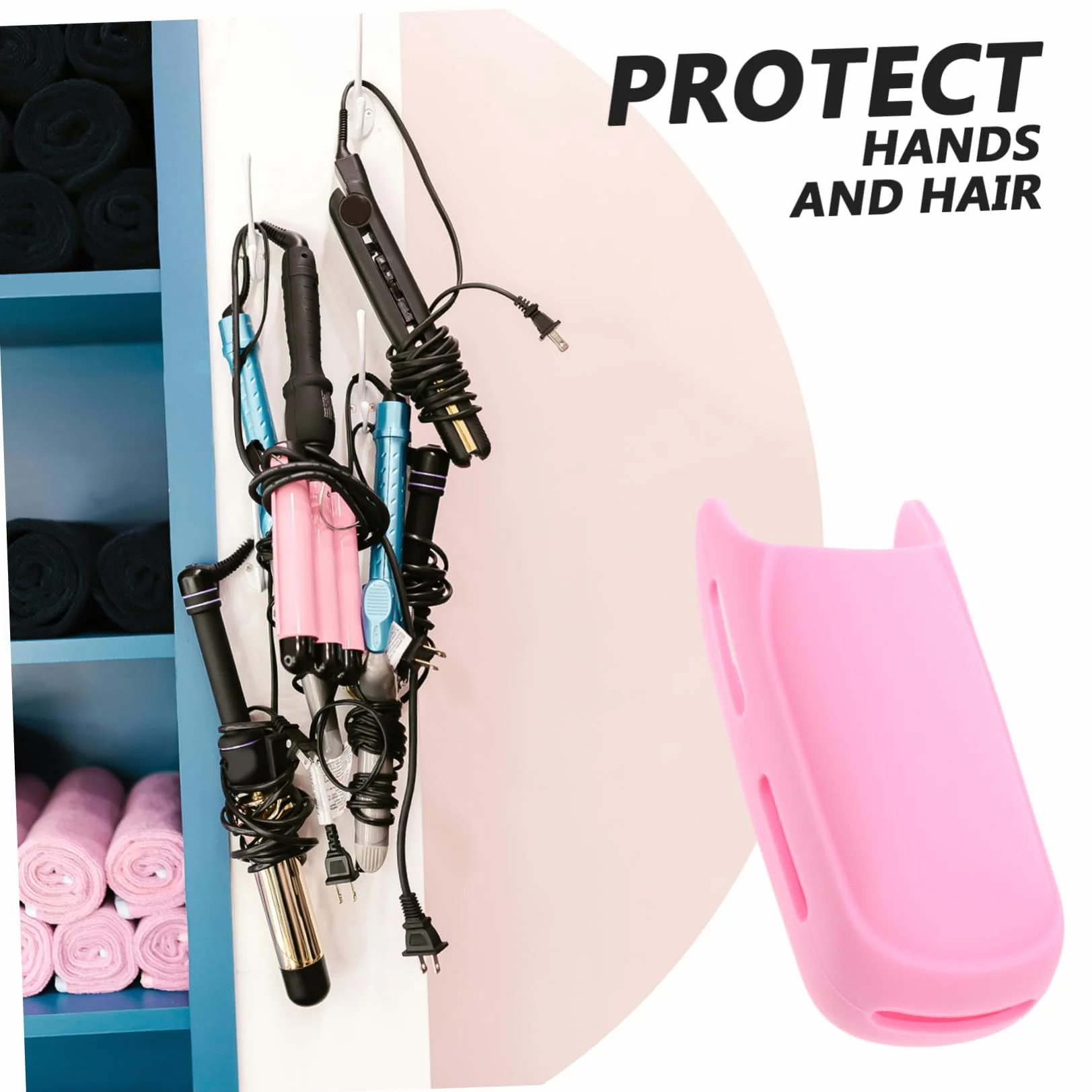 Funda De Silicona Resistente Al Calor Para Rizador y Plancha De Pelo, 1 Unidad