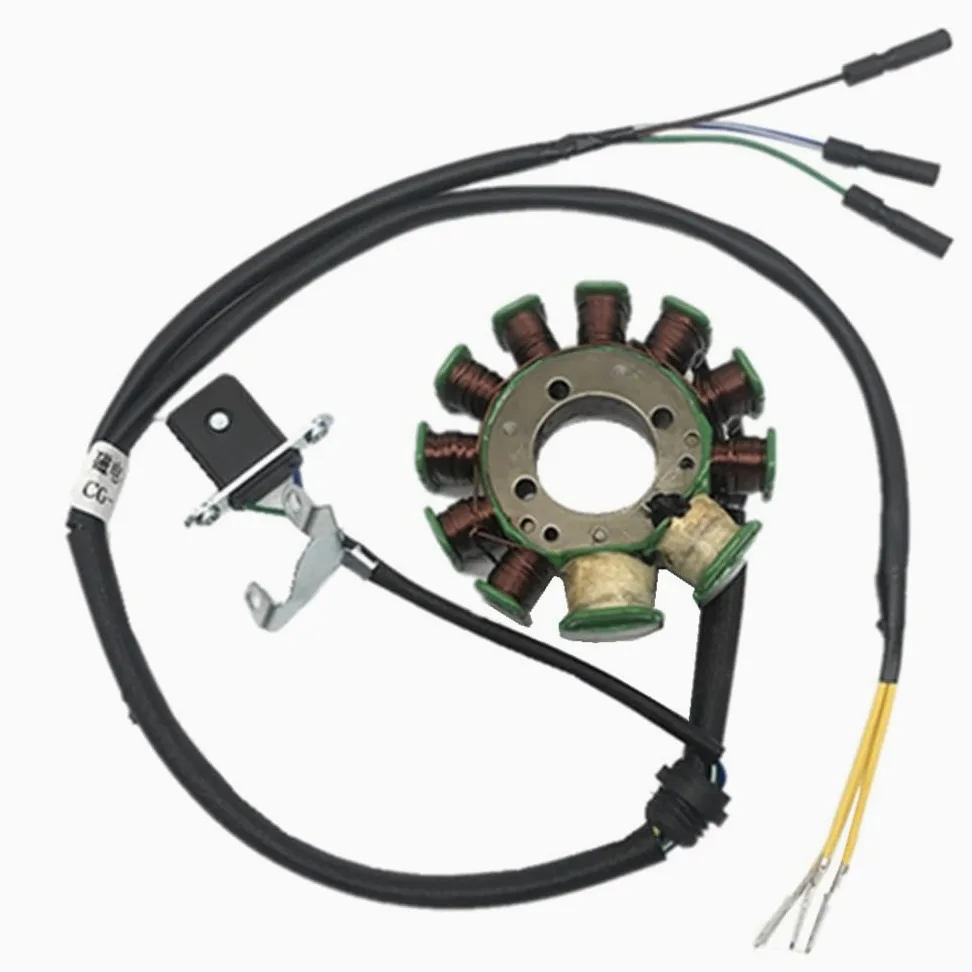Bobinas Estator Magneto Bobina de estator generador motocicleta 11 polos 6 cables cobre magneto para scooter CG125 QJ150 accesorios