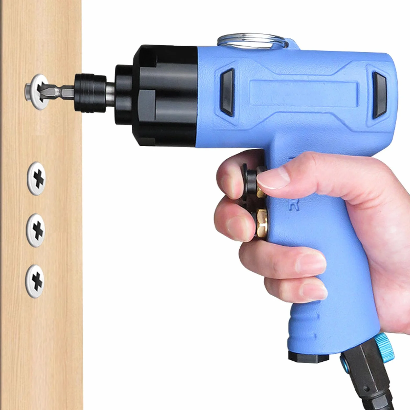 Keenso Destornillador Neumático 8000RPM Herramienta Neumática de Alto par para Montaje y Mantenimiento en Fábrica Acero de Aleación 1 Unidad