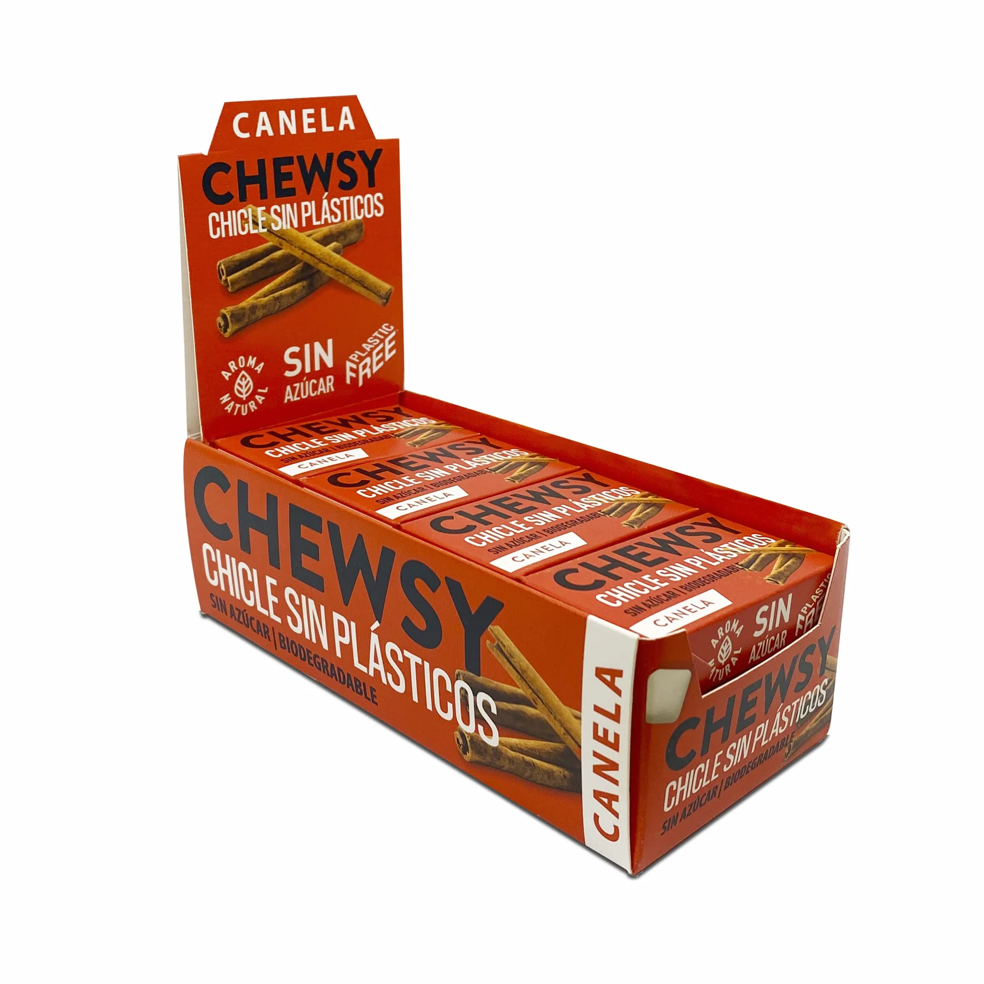 Chewsy Chicles de Canela Sin Azúcar Pack 12 Unidades 15 g Naturales