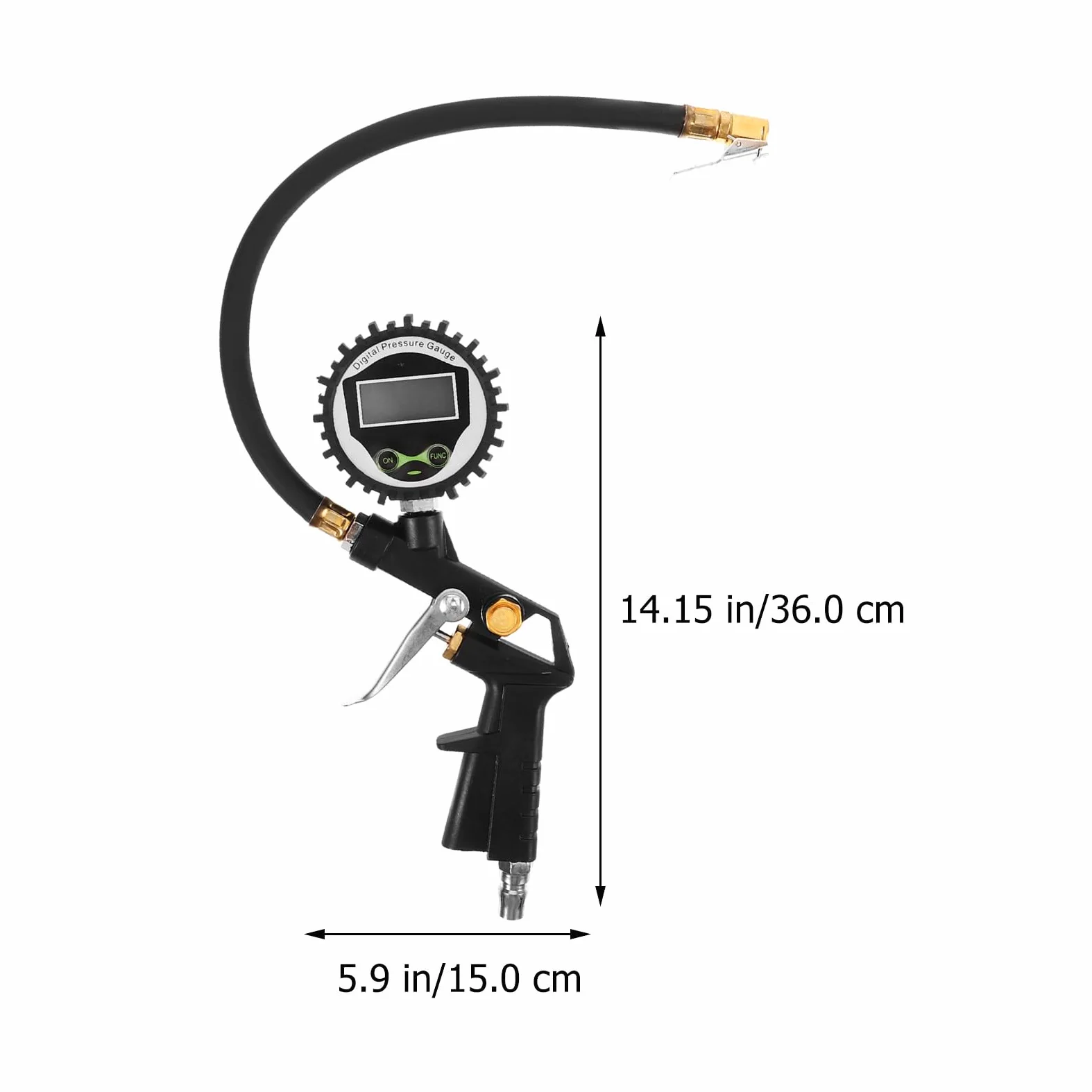 CALLARON Manómetro y Construcción Resistente de Plástico y Metal de Presión de Neumáticos Digital de 60 Psi Medición Precisa para Bicicletas y Vehículos