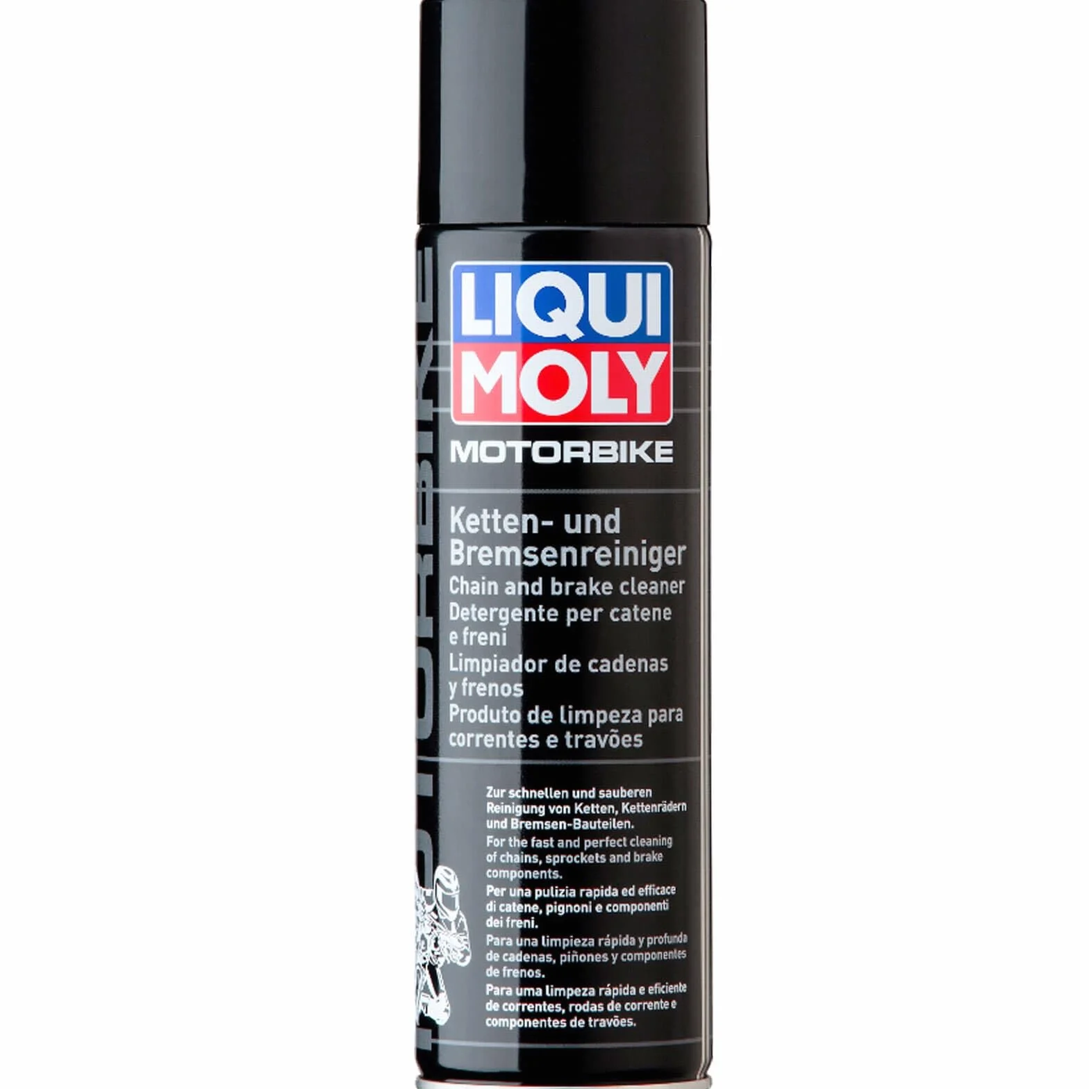 Liqui Moly Motorbike Limpiador de Cadenas y Frenos, 500 ml, Motocicleta, Limpiador de Cadenas, Limpiador de Frenos, Cuidado, Limpiador rápido, SKU 1602