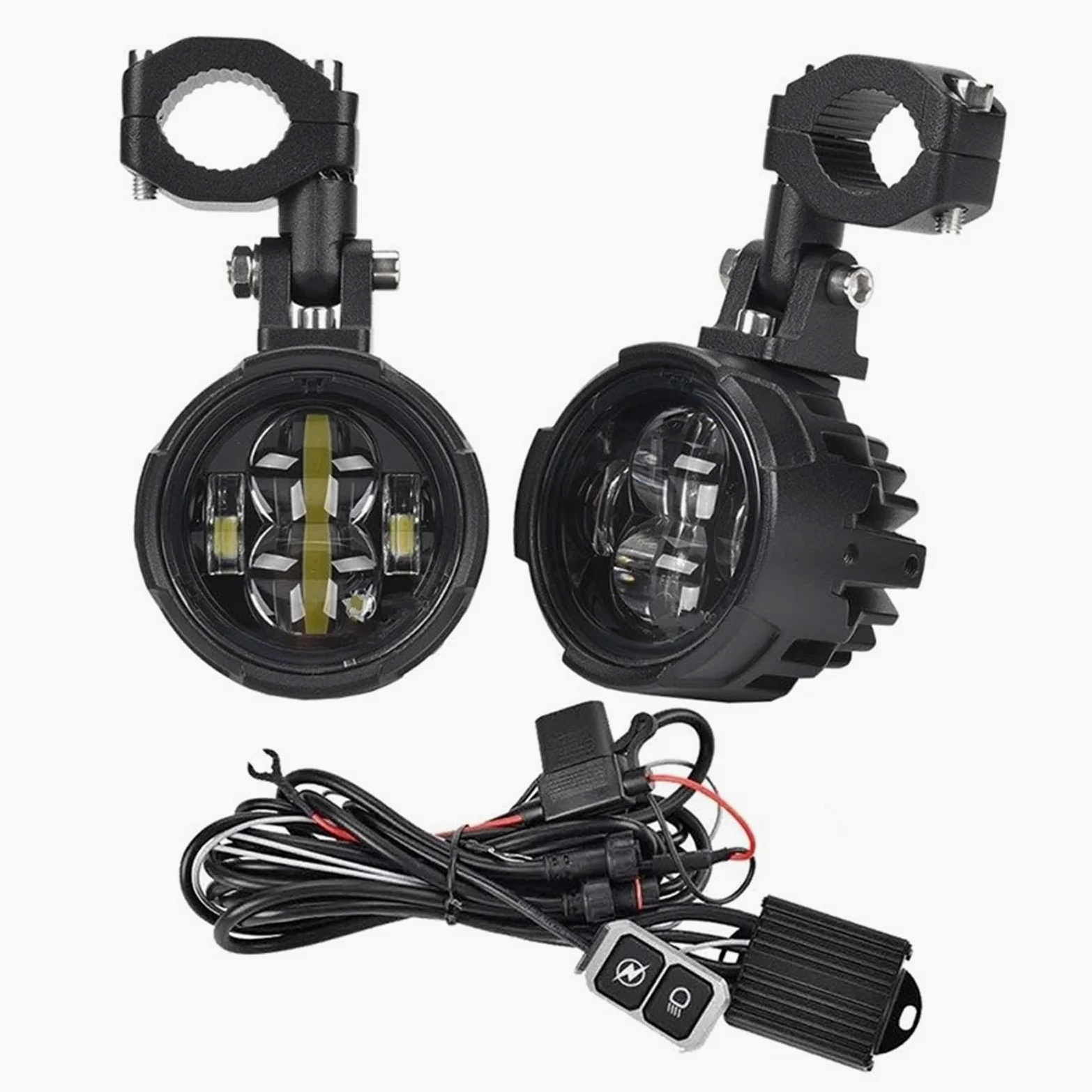 Motocicleta redondo Faros Antiniebla Auxiliares LED De Dos Colores Para CRF1100L