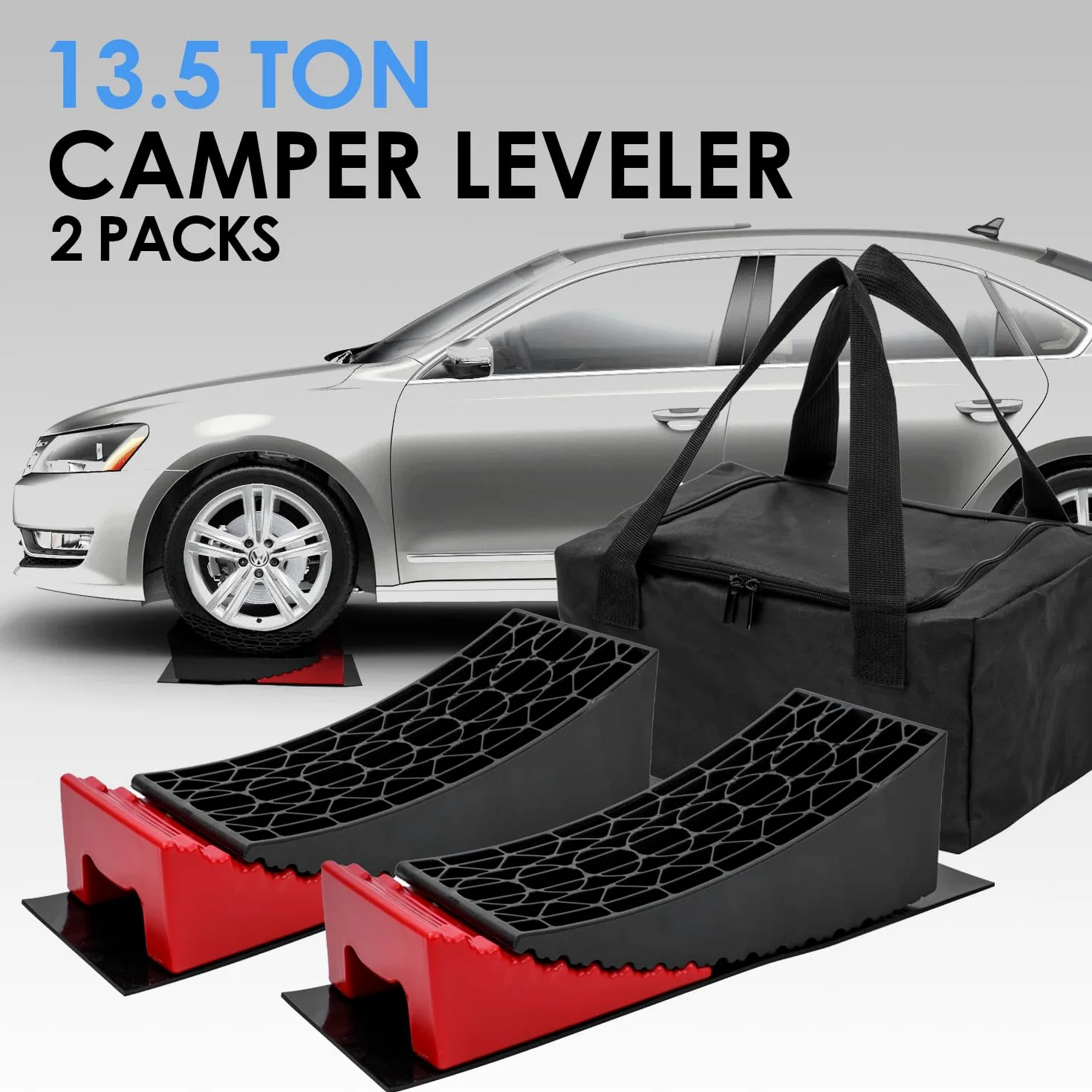 KATSU Tools Rampas Niveladoras para Caravanas, Bloques 13,5 Toneladas, Resistentes para Autocaravanas