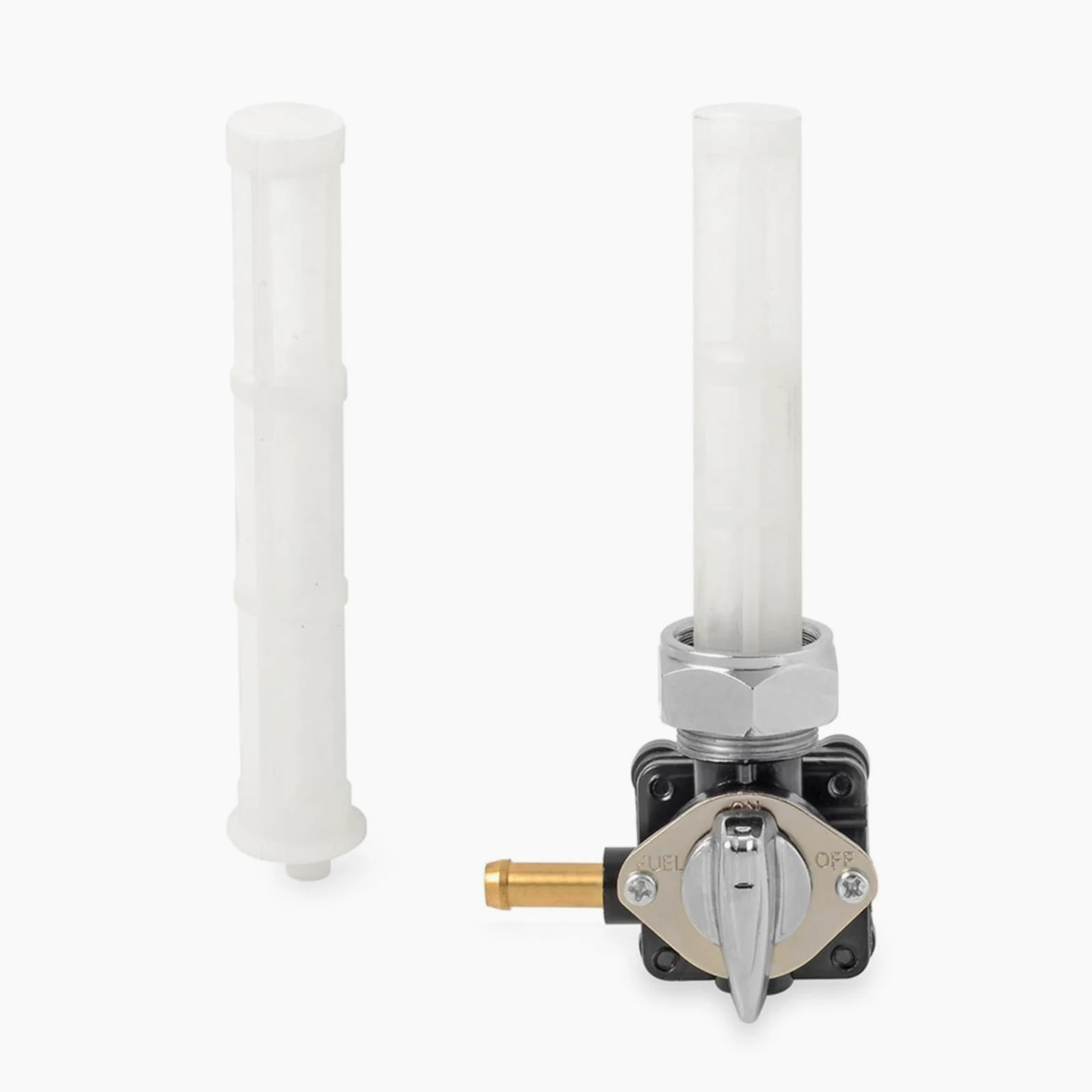Wivplex Llave de purga de válvula de combustible, salida izquierda de 22mm, for Harley, Flstf Fxdl Flht Flst Fxstb Flhr Fxst 2002-2006 61338-02, llave de purga de de vacío Válvula de purga de combusti