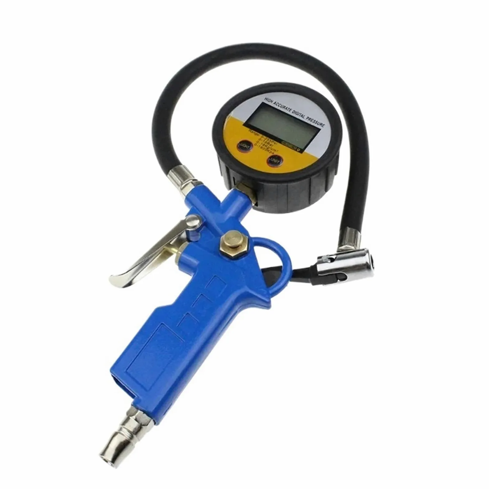Manómetro de neumáticos Inflador Digital De Neumáticos For Coche, Pistola De Inflado Automático, Manómetro De Presión De Neumáticos, Medidor LCD, Pistola Probadora