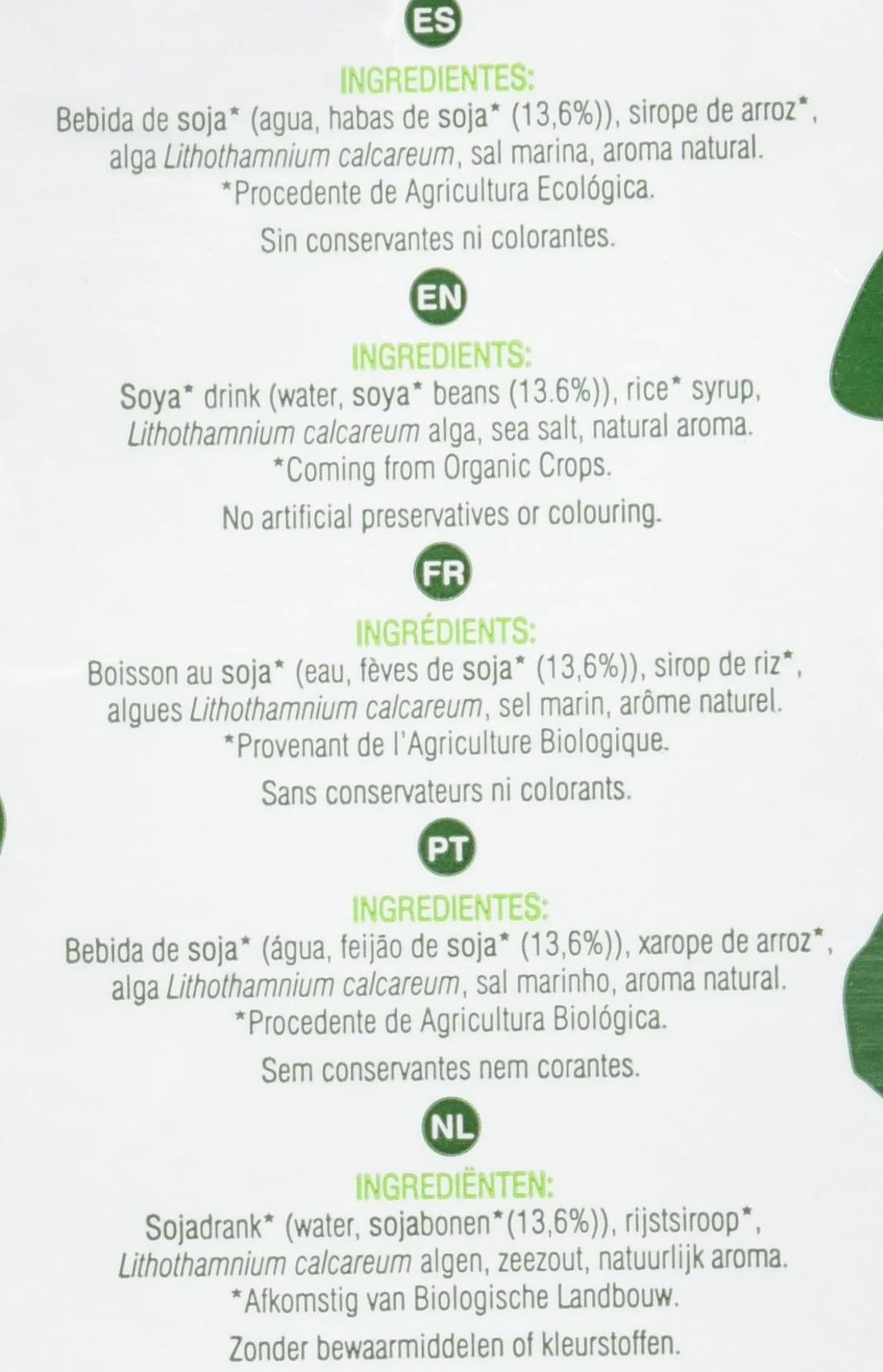 Soria Natural Bebida de Soja Ecológica 3 x 1 Litro