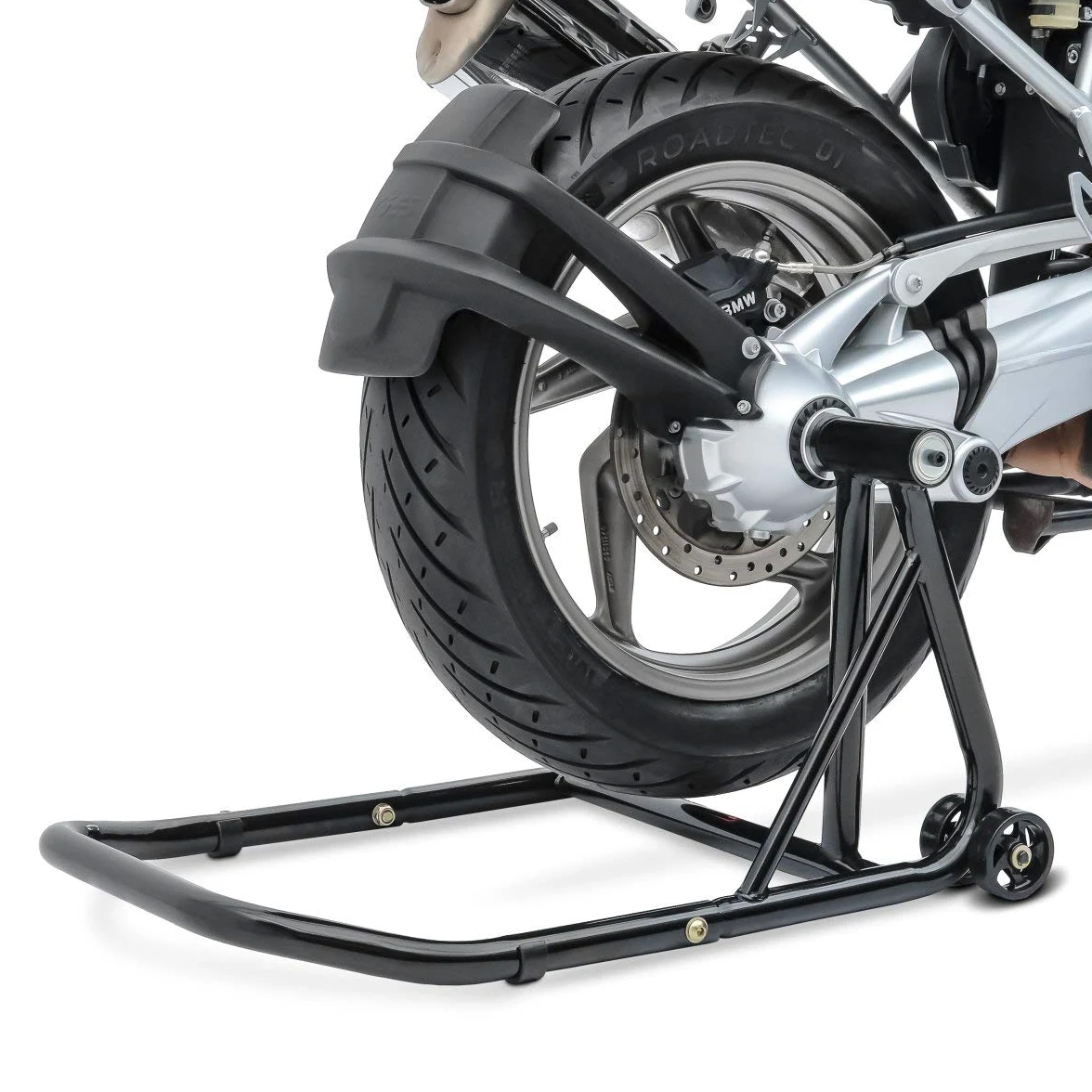 Caballete Trasero Compatible para BMW R 1200 GS 04-12 Black, ConStands Single por Basculante Monobrazo, adaptadore Incl.