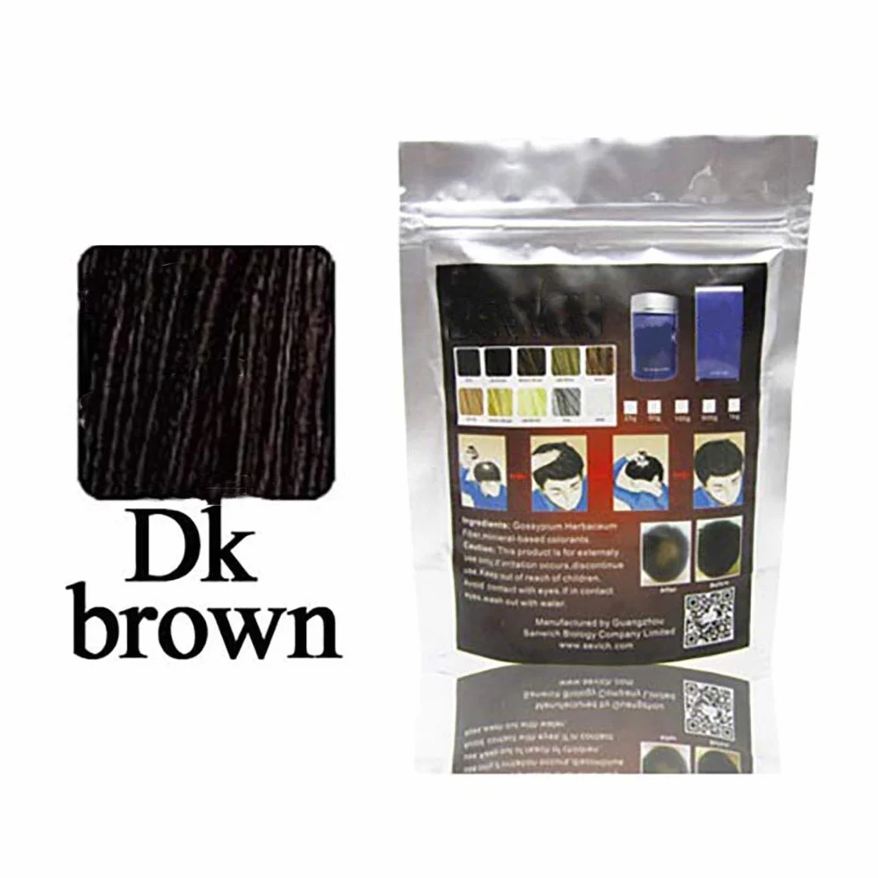 Fibras de Cabello Naturales para Cabello Fino y Escaso, Efecto Inmediato (Marron oscuro)